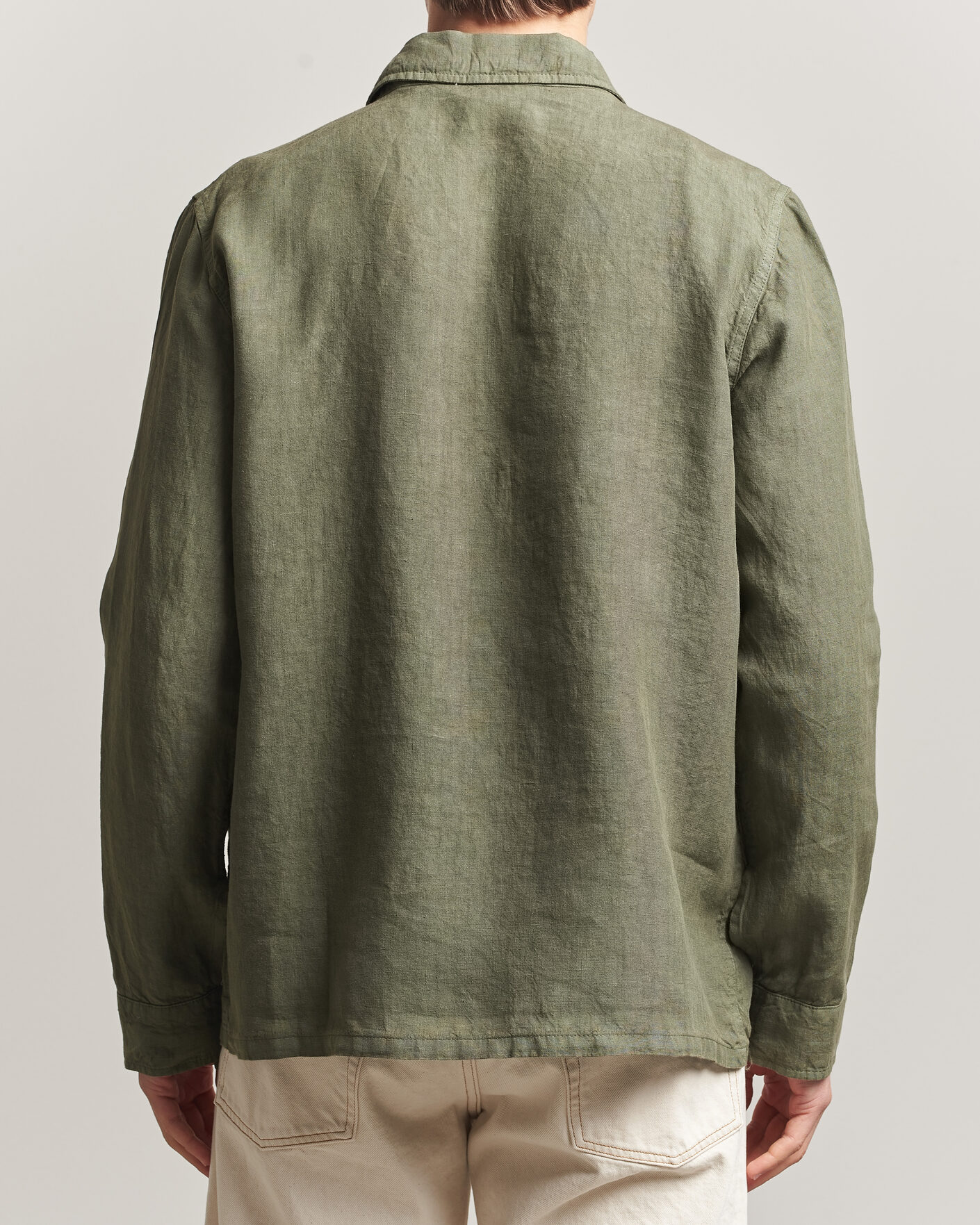 Homme | Manteaux Et Vestes | Aspesi | Linen Overshirt Military