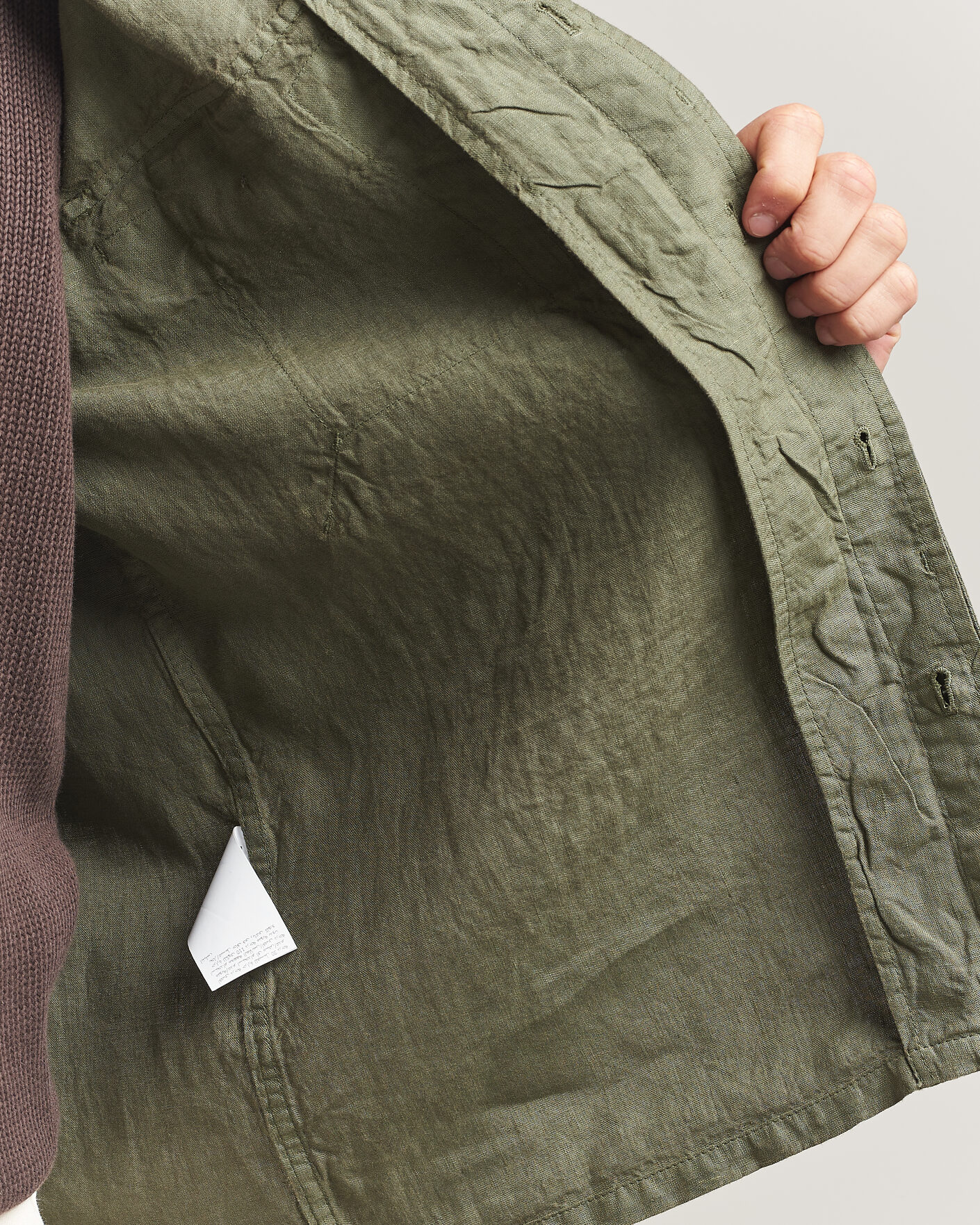 Homme | Manteaux Et Vestes | Aspesi | Linen Overshirt Military
