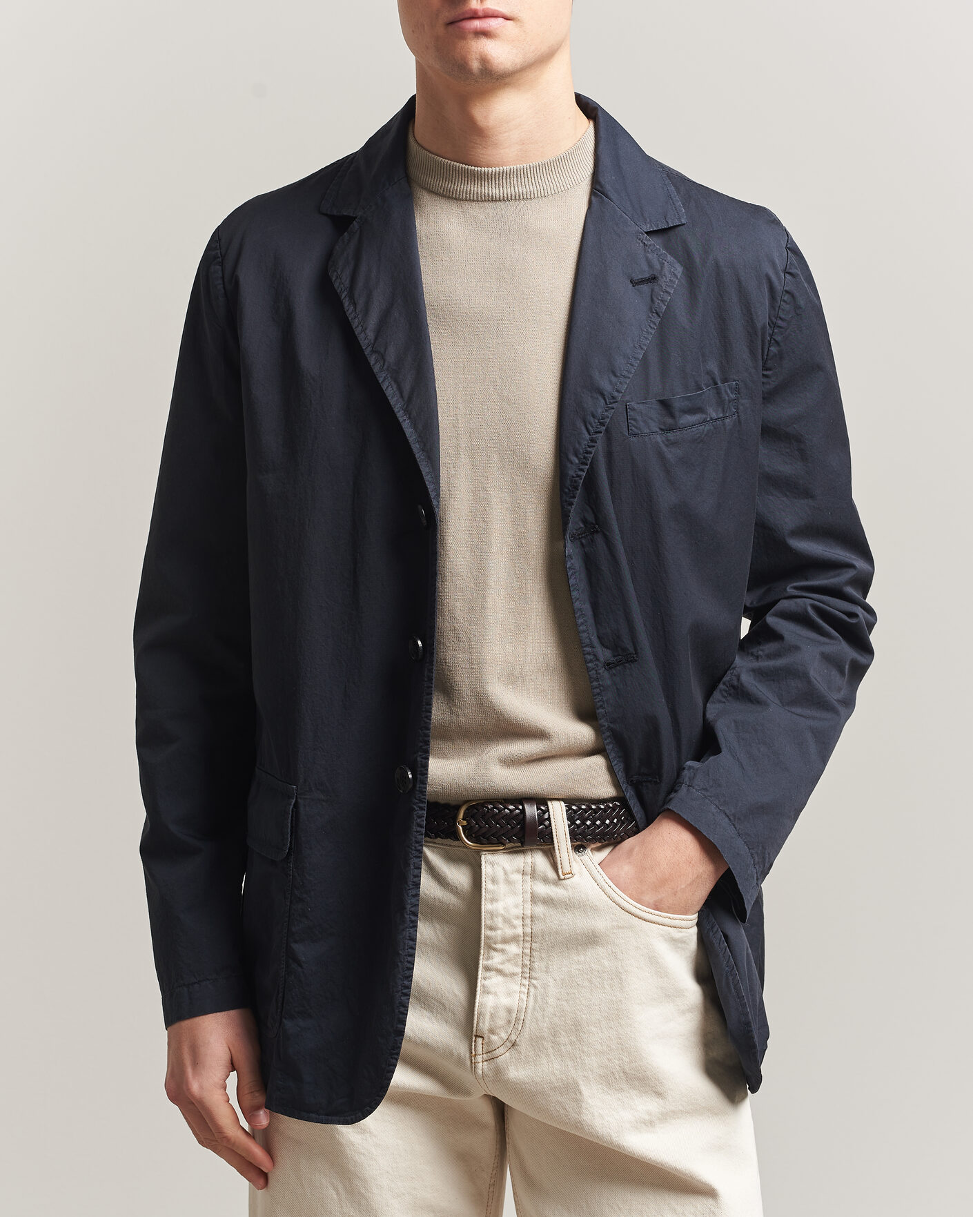 Homme | Blazers | Aspesi | Cotton Blazer Navy