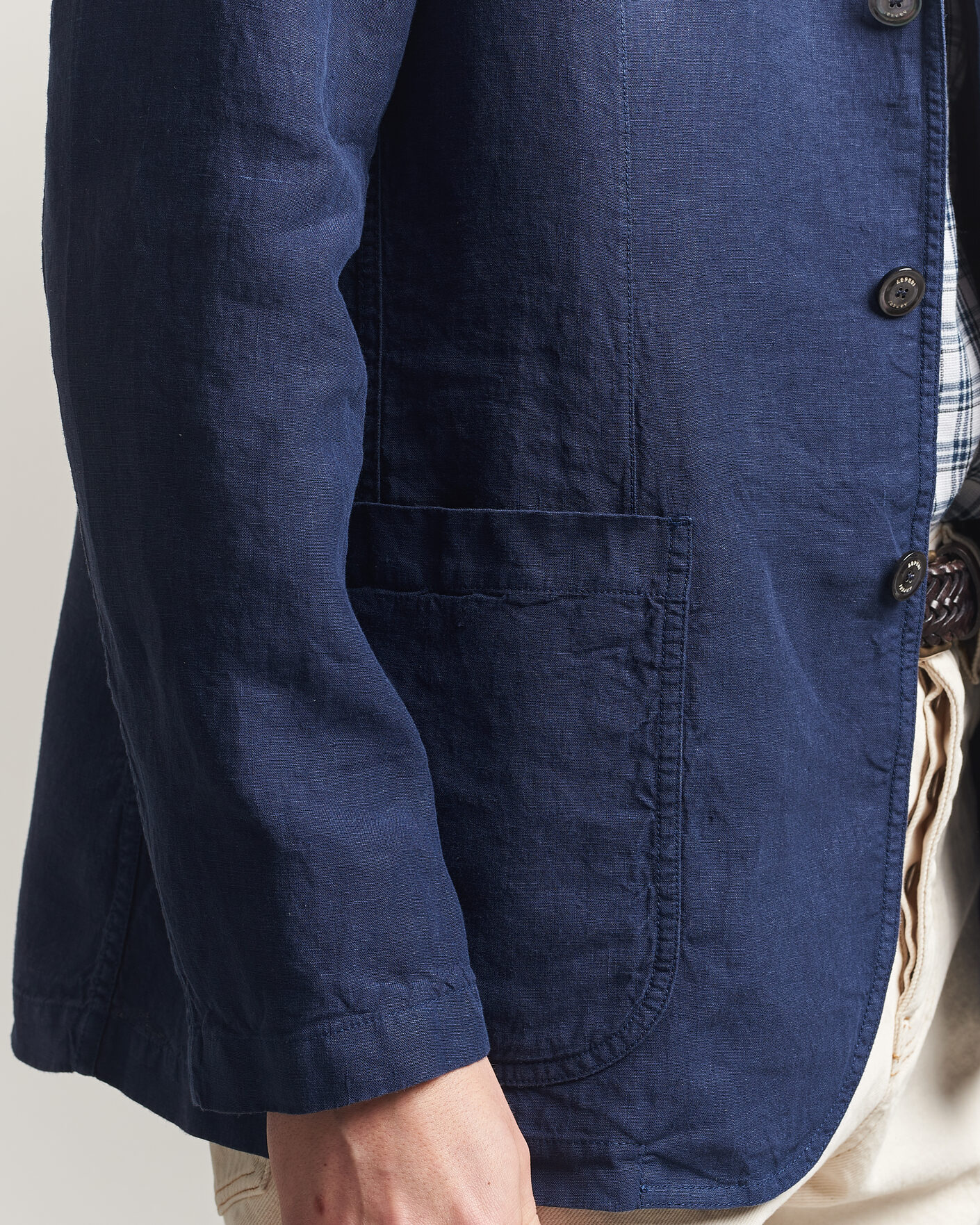 Homme | Blazers | Aspesi | Samuraki Linen Blazer Navy