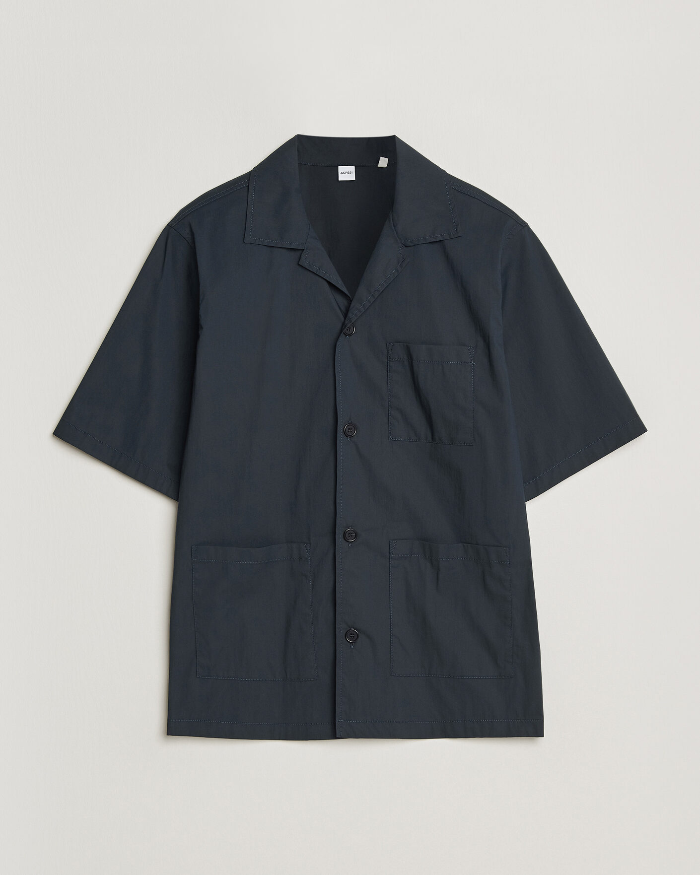 Homme | Chemises | Aspesi | Ago Short Sleeve Shirt Navy