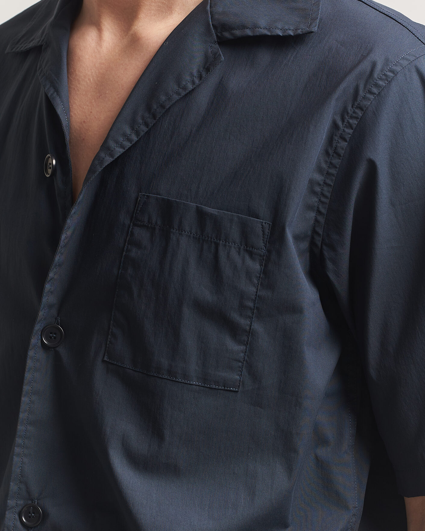 Homme | Chemises | Aspesi | Ago Short Sleeve Shirt Navy