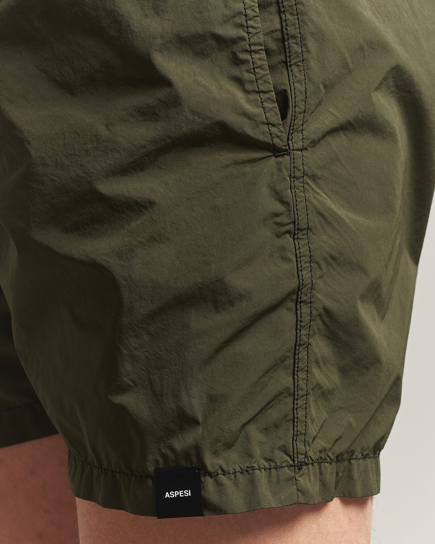 Homme | Maillots De Bain | Aspesi | Caprese Nylon Swim Trunks Military