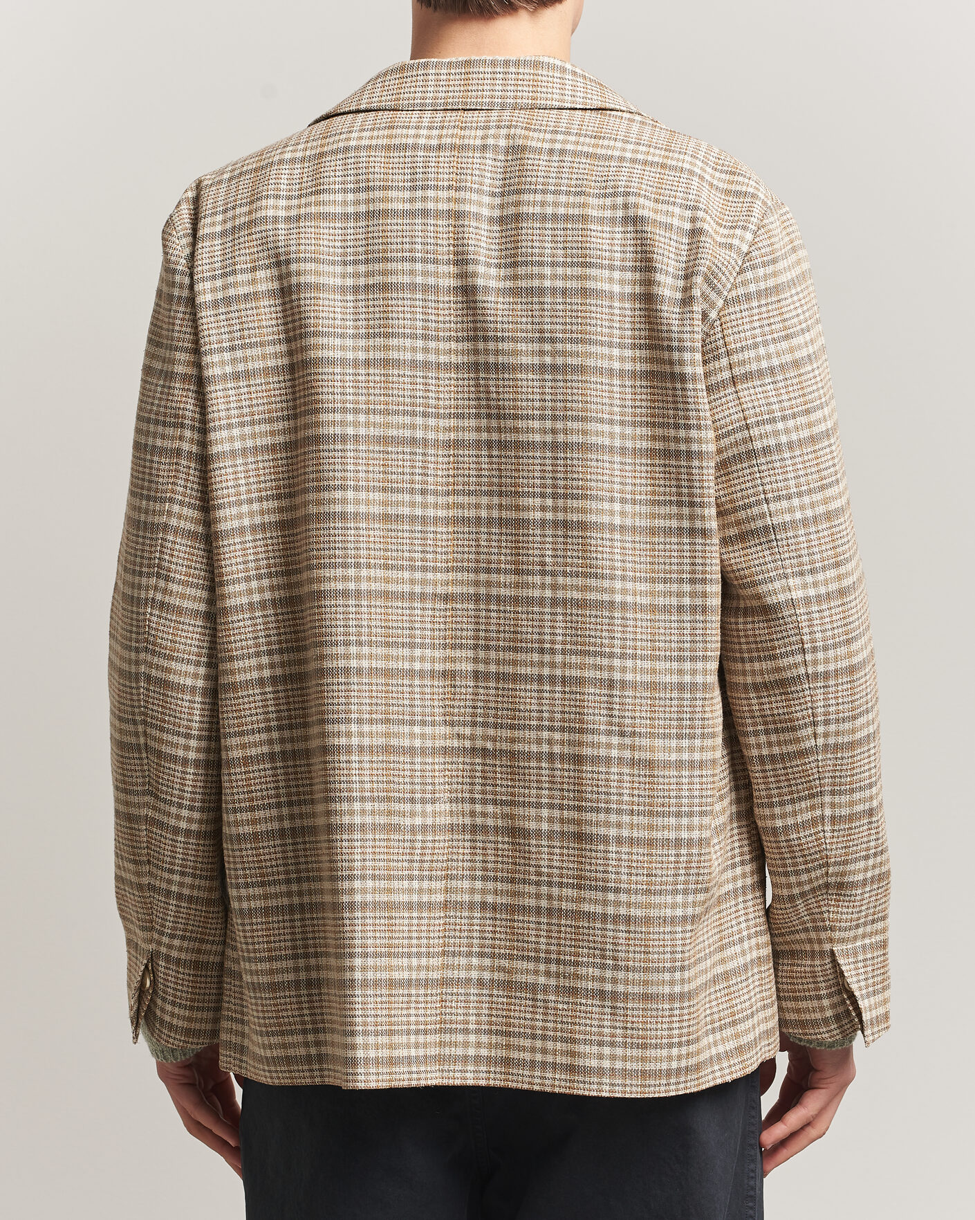Homme | Manteaux Et Vestes | Auralee | Silk/Linen Chore Jacket Beige Check