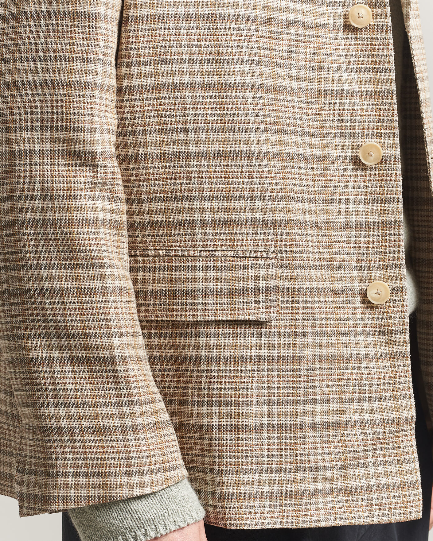 Homme | Manteaux Et Vestes | Auralee | Silk/Linen Chore Jacket Beige Check