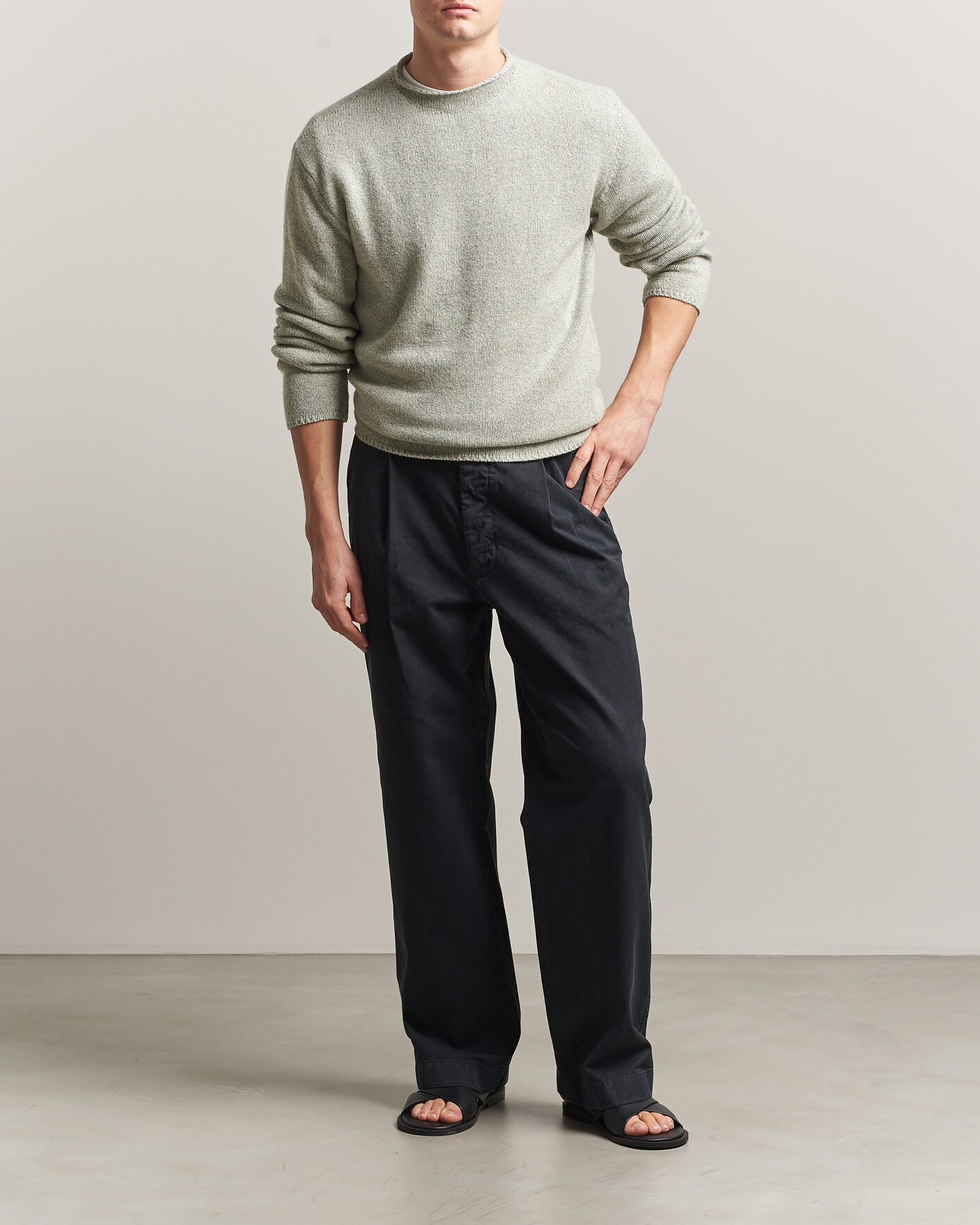 Homme | Pantalons | Auralee | Garment Dyed Finx Chinos Black