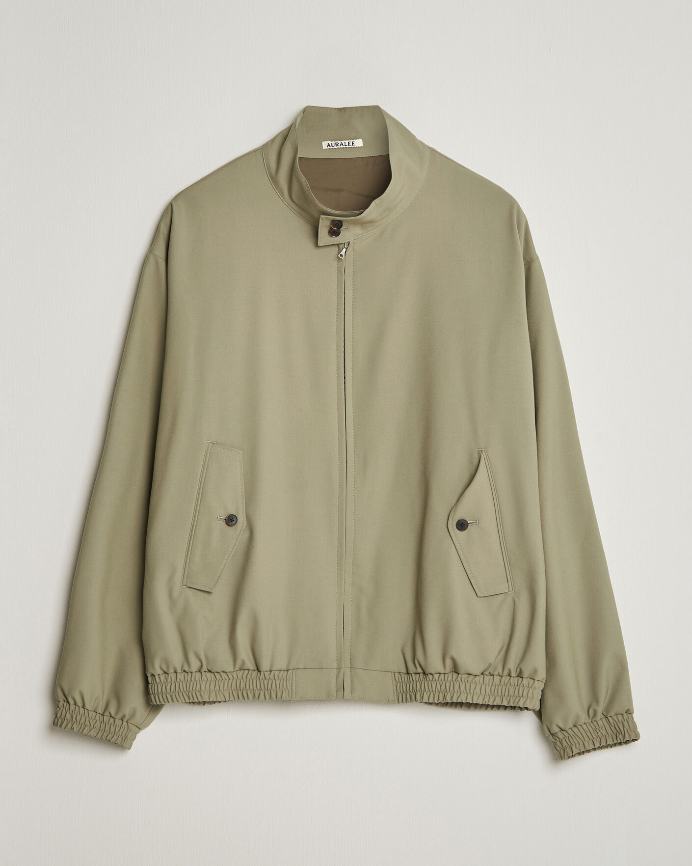 Homme | Manteaux Et Vestes | Auralee | Wool Zip Bomber Jacket Light Khaki