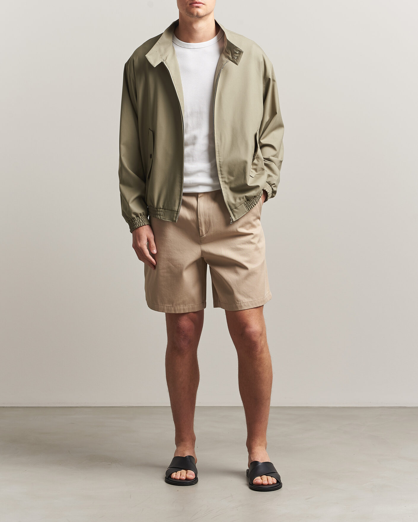 Homme | Manteaux Et Vestes | Auralee | Wool Zip Bomber Jacket Light Khaki