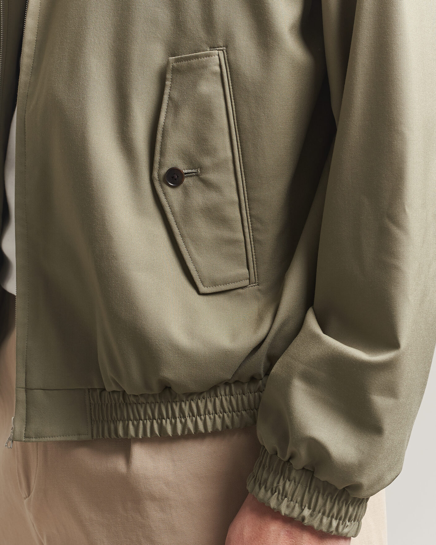 Homme | Manteaux Et Vestes | Auralee | Wool Zip Bomber Jacket Light Khaki