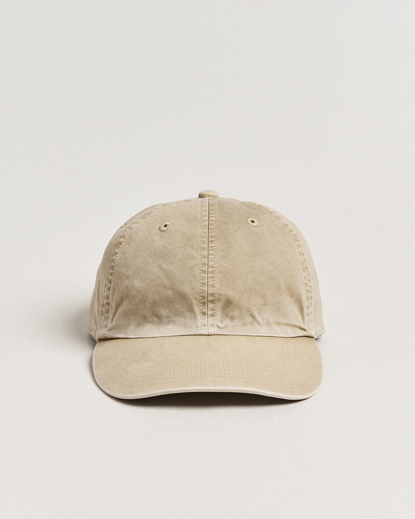 Homme | Bobs Et Casquettes | Auralee | Garment Dyed Finx Baseball Cap Light Beige