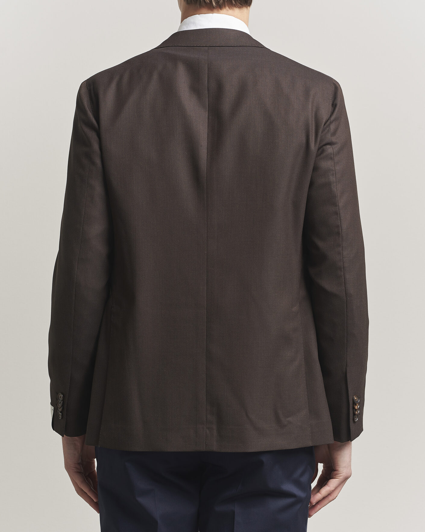 Homme | Blazers | Caruso | Aida Wool Hopsack Blazer Dark Brown