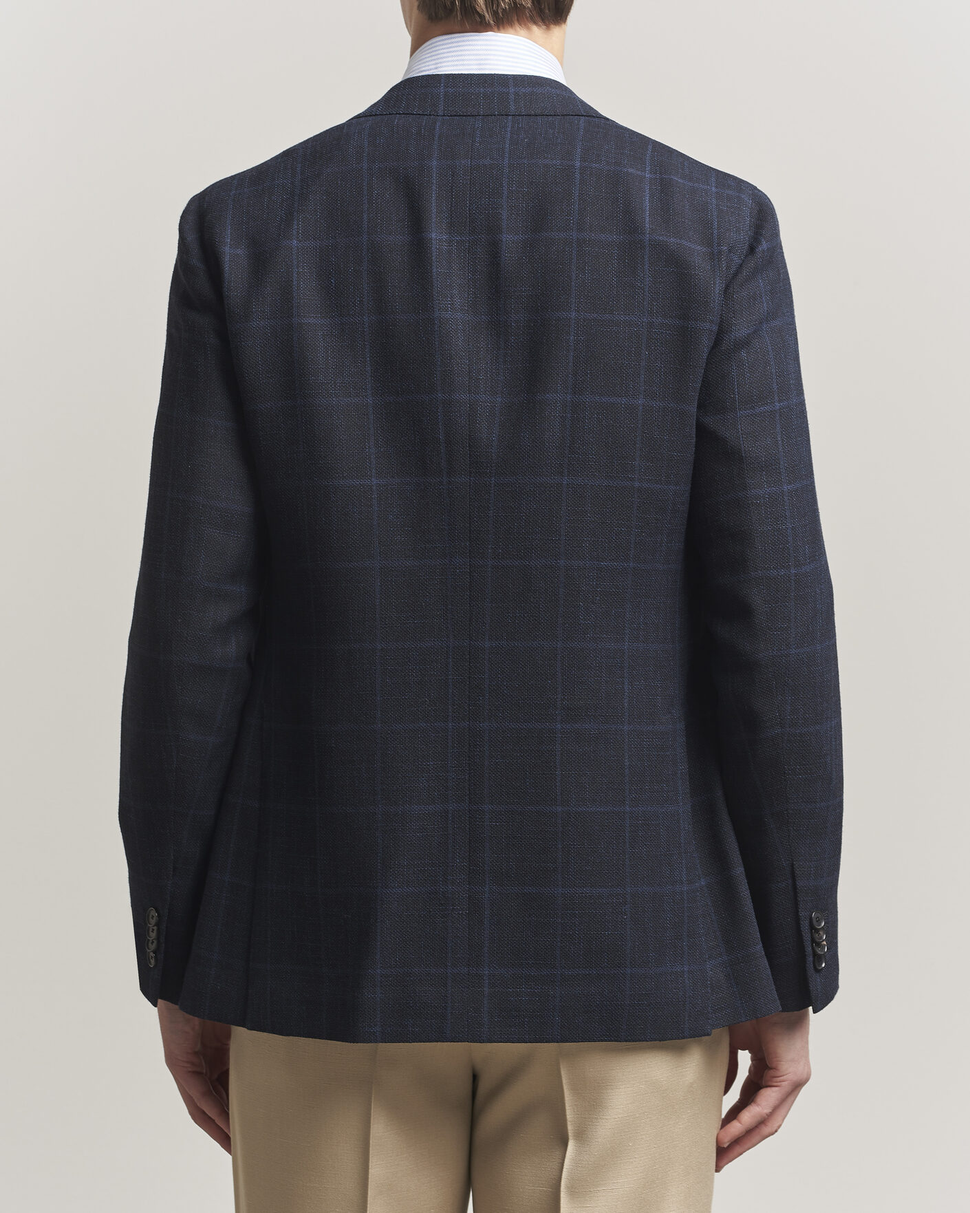 Homme | Blazers | Caruso | Aida Wool Hopsack Blazer Navy Check