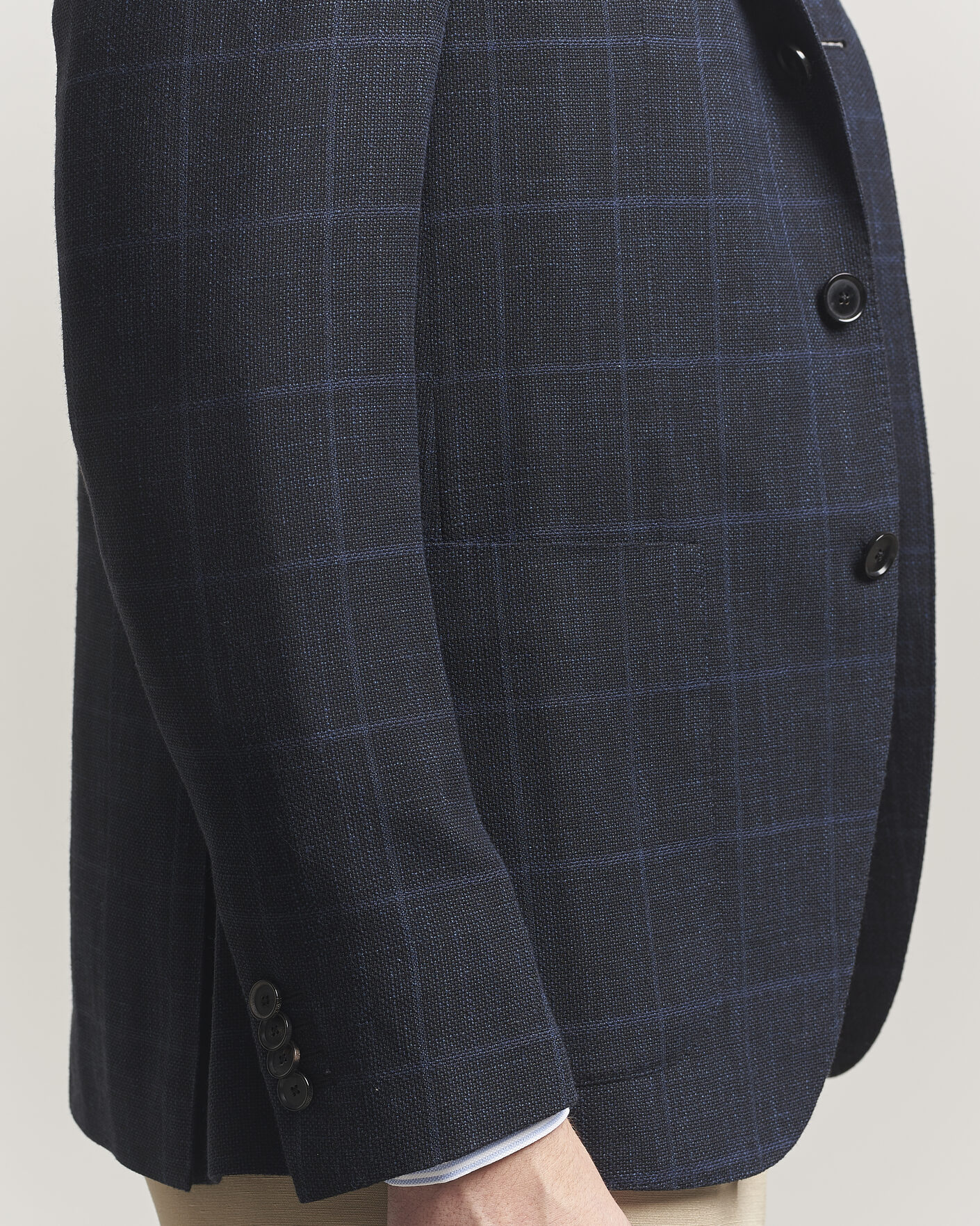 Homme | Blazers | Caruso | Aida Wool Hopsack Blazer Navy Check