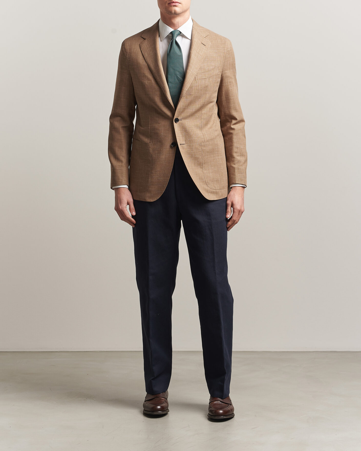 Homme | Blazers | Caruso | Aida Wool/Silk Blazer Brown
