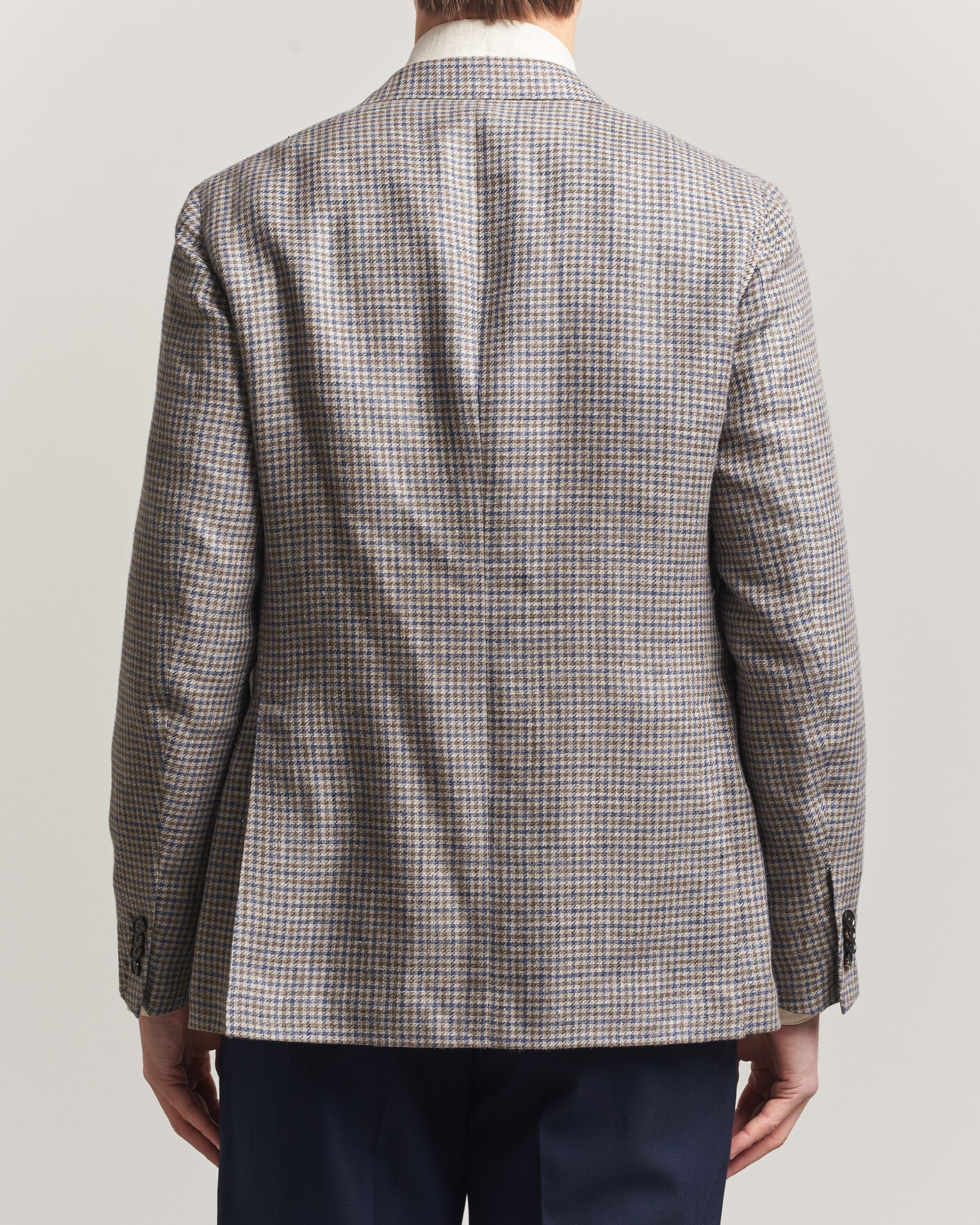 Homme | Blazers | Caruso | Aida Linen/Wool Blazer Navy/Grey Check