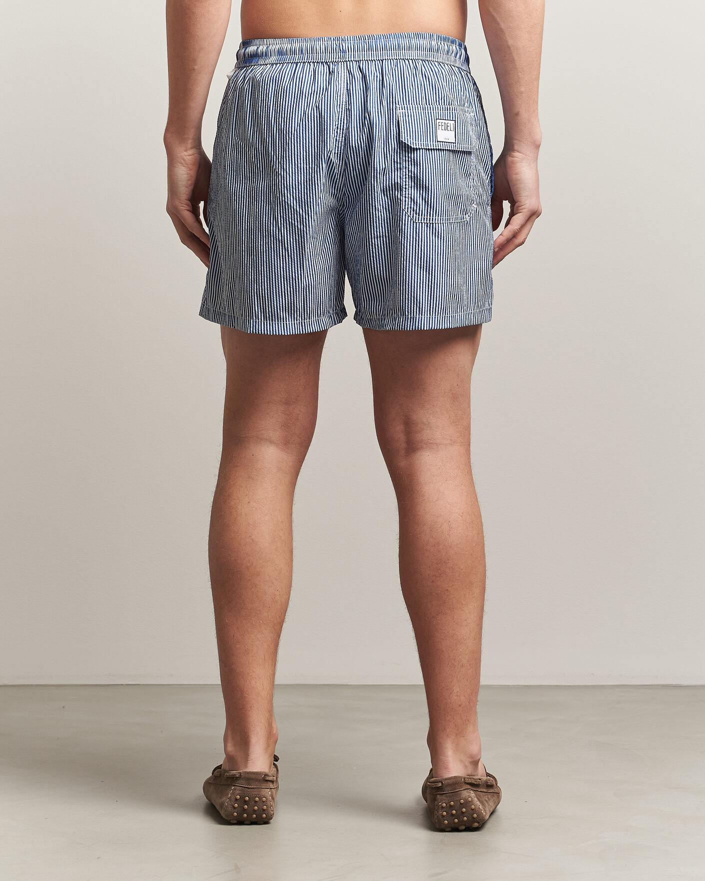 Homme | Maillots De Bain | Fedeli | Madeira Swim Trunk Blue Stripes