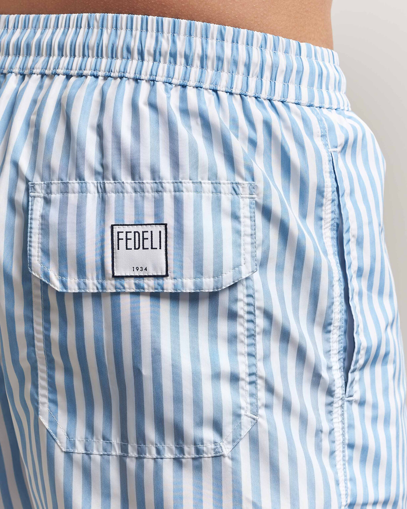 Homme | Maillots De Bain | Fedeli | Madeira Swim Trunk Wide Blue Stripes