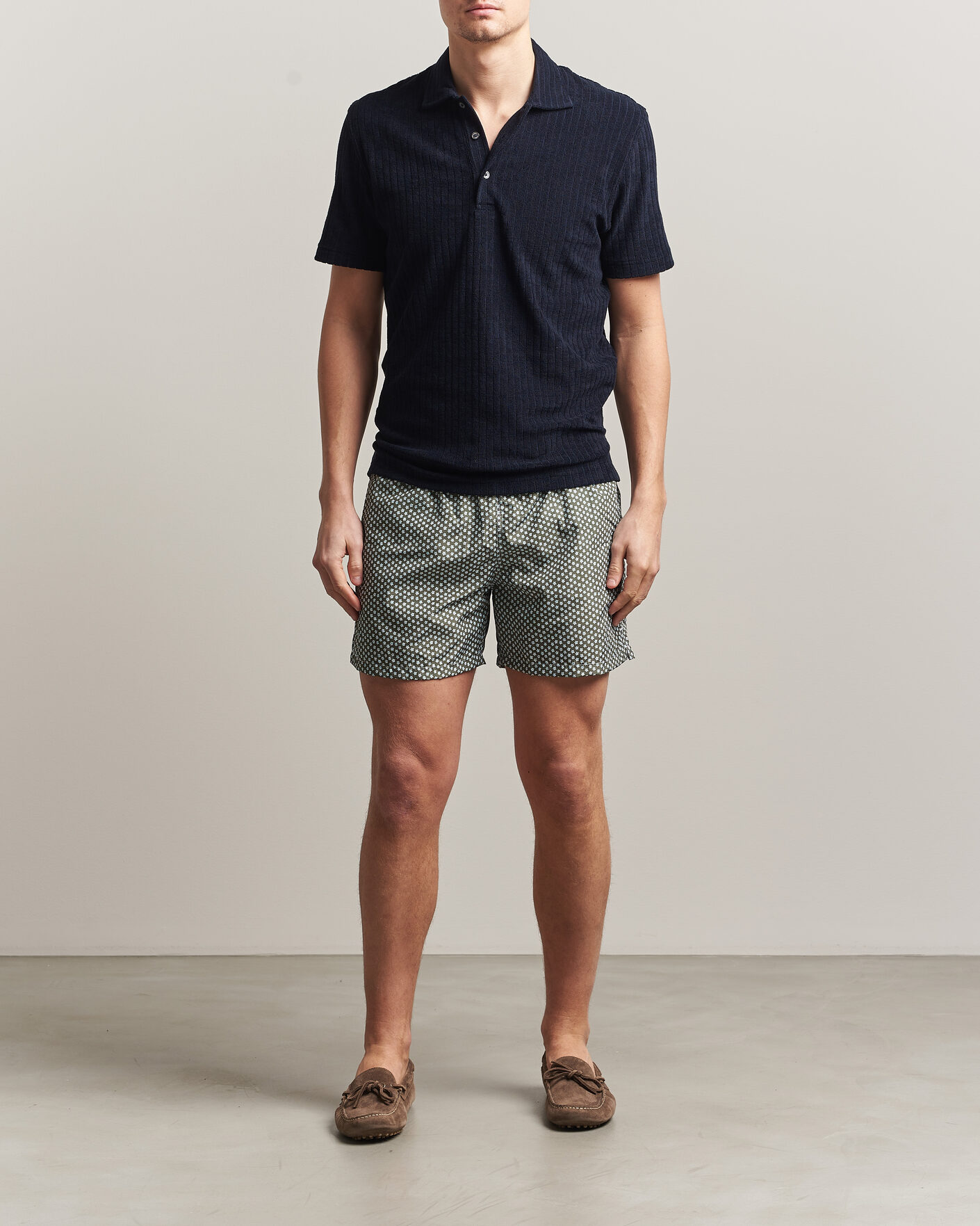 Homme | Maillots De Bain | Fedeli | Madeira Swim Trunk Green Flowers