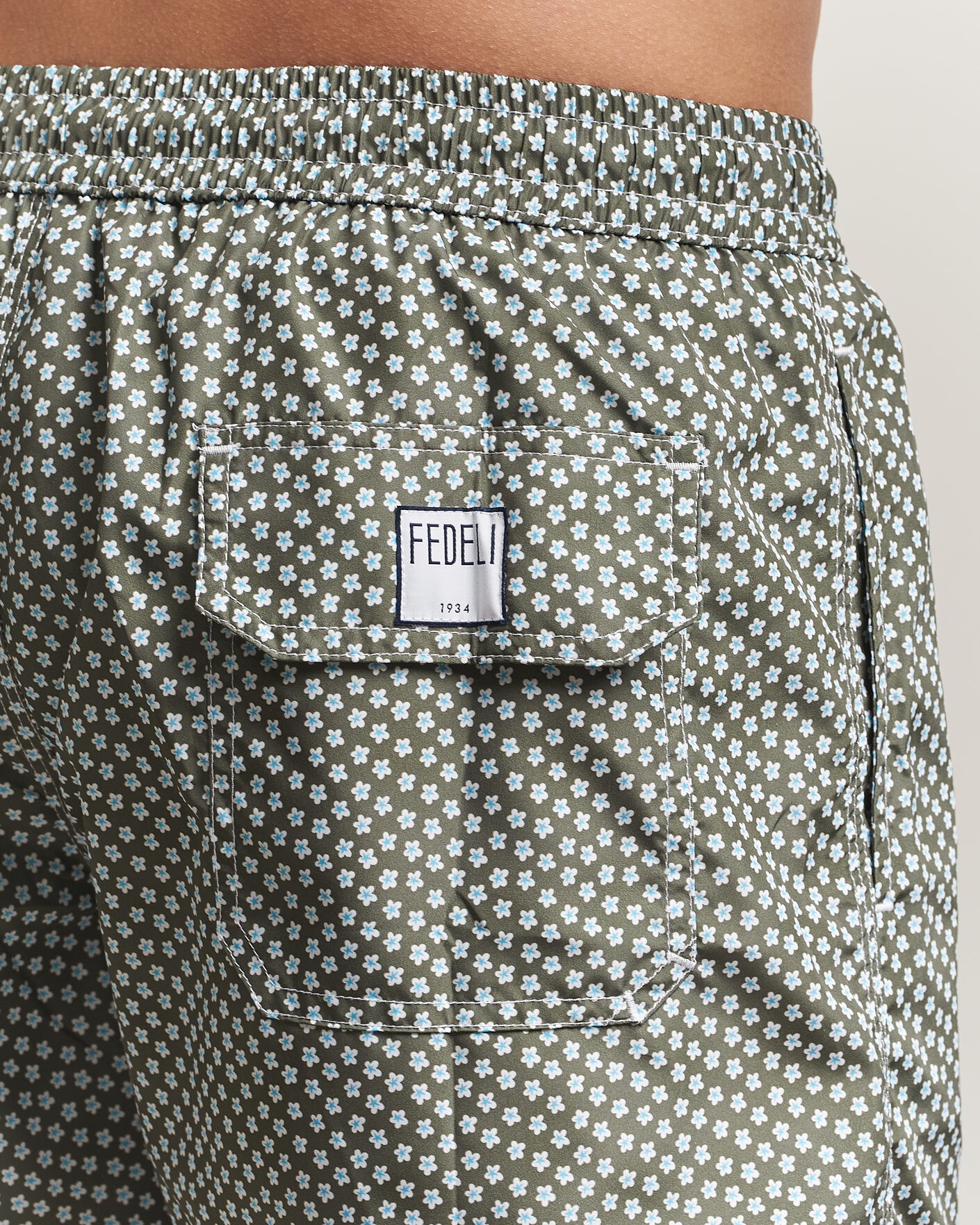 Homme | Maillots De Bain | Fedeli | Madeira Swim Trunk Green Flowers