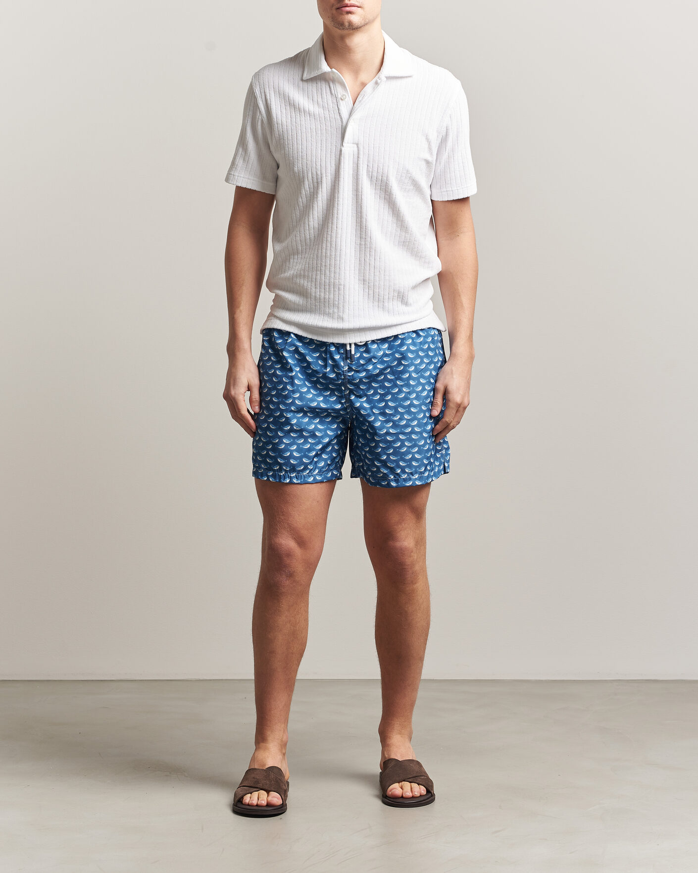 Homme | Maillots De Bain | Fedeli | Madeira Swim Trunk Blue Whales