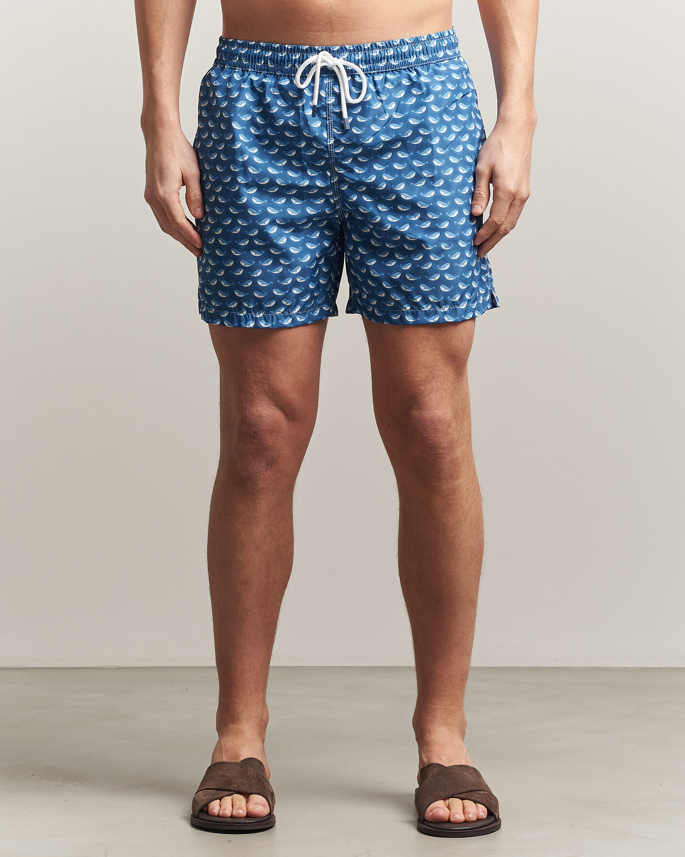 Homme | Maillots De Bain | Fedeli | Madeira Swim Trunk Blue Whales