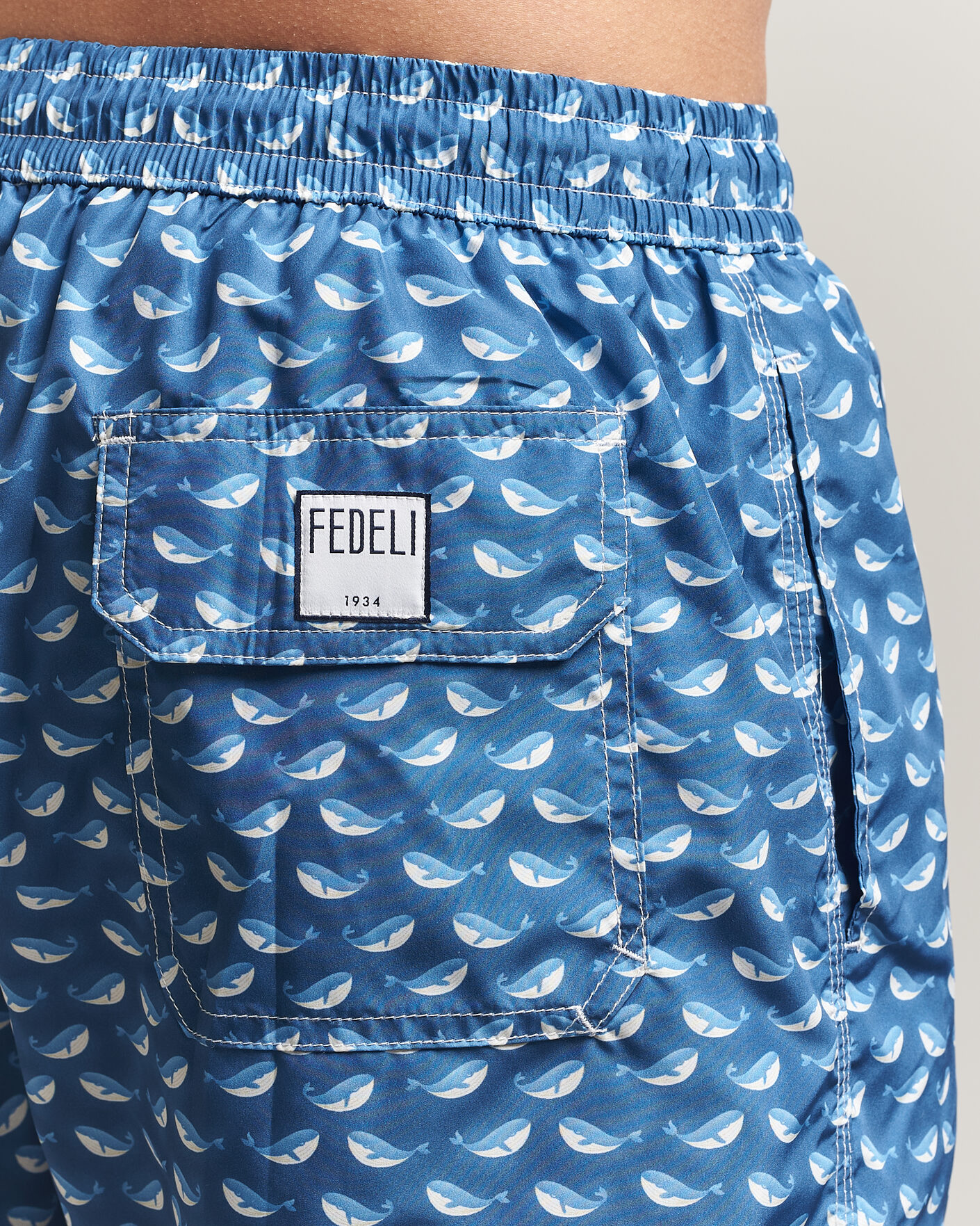 Homme | Maillots De Bain | Fedeli | Madeira Swim Trunk Blue Whales