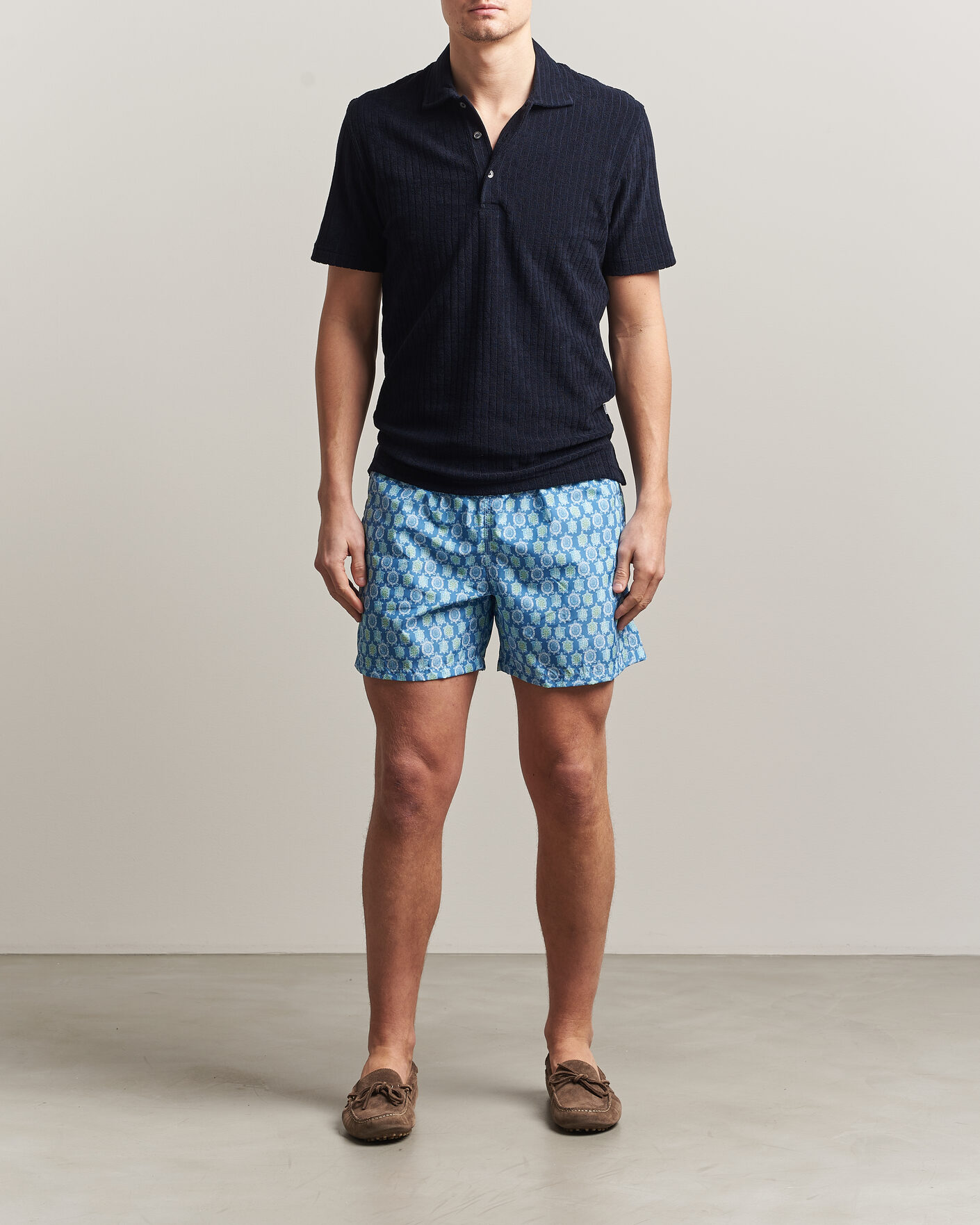 Homme | Maillots De Bain | Fedeli | Madeira Swim Trunk Blue Turtles
