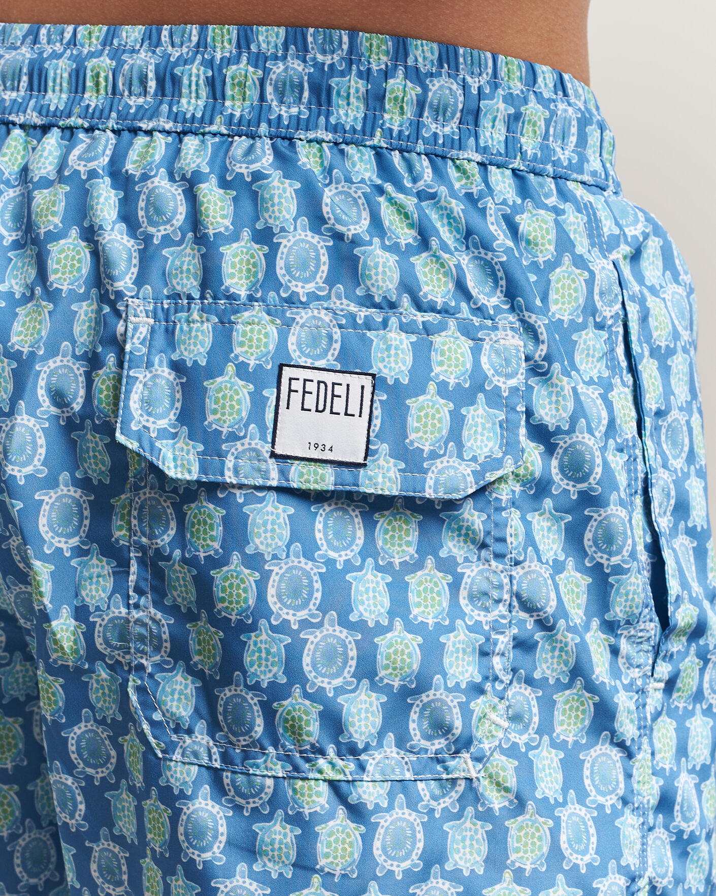 Homme | Maillots De Bain | Fedeli | Madeira Swim Trunk Blue Turtles