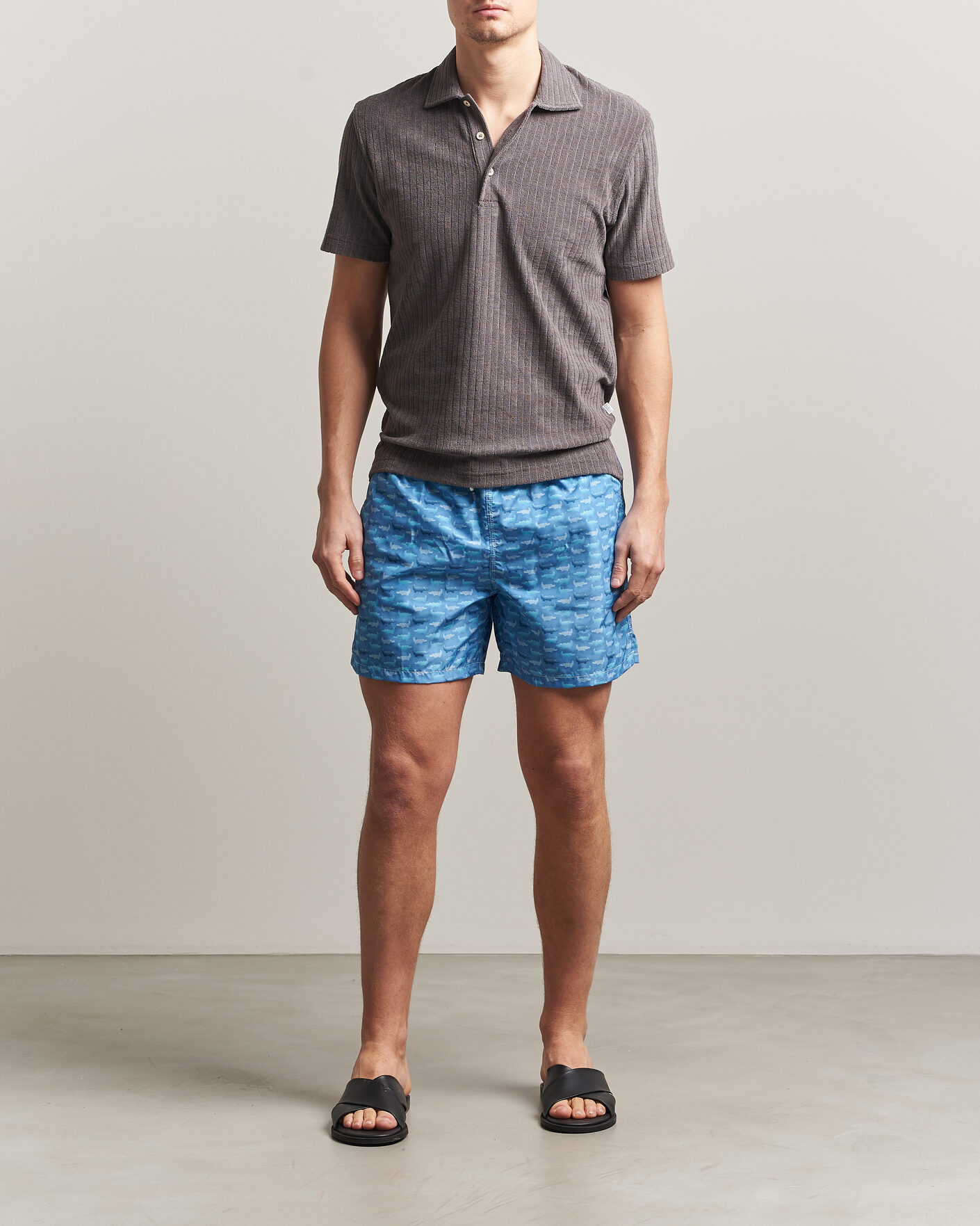 Homme | Maillots De Bain | Fedeli | Madeira Swim Trunk Blue Crocs