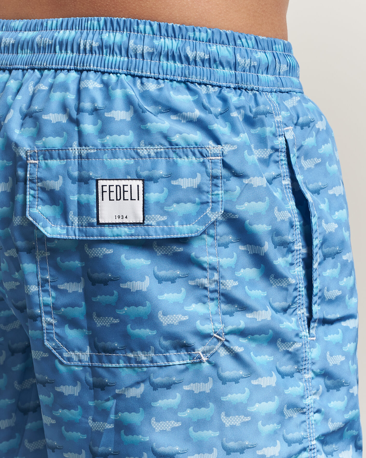 Homme | Maillots De Bain | Fedeli | Madeira Swim Trunk Blue Crocs