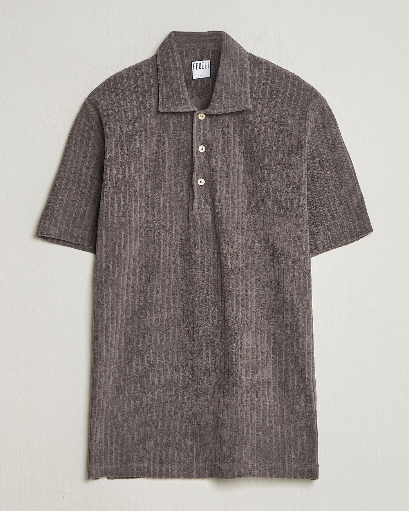 Homme | Polos | Fedeli | Rib Terry Polo Taupe