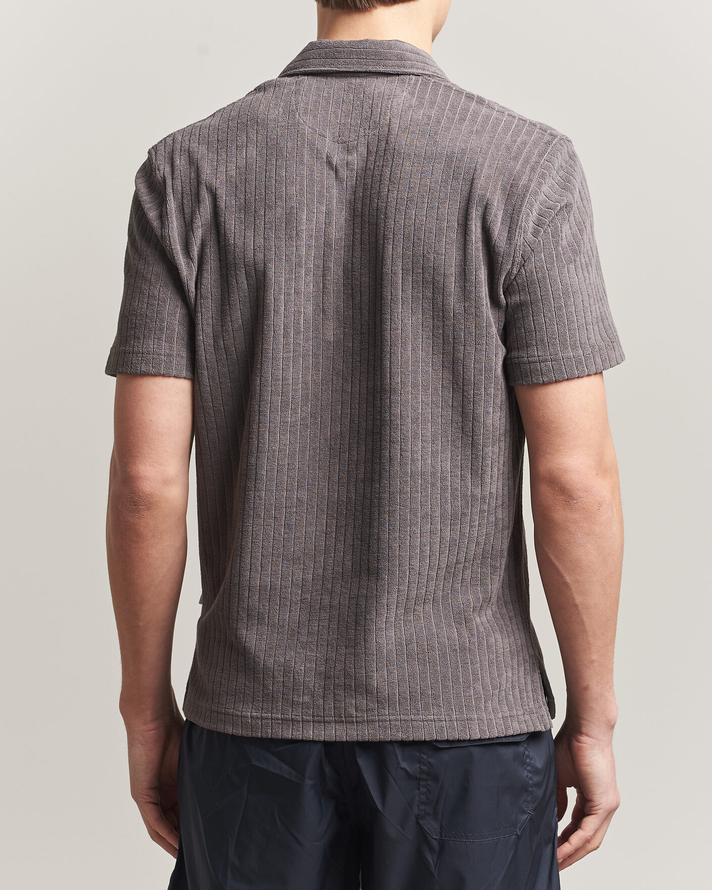 Homme | Polos | Fedeli | Rib Terry Polo Taupe