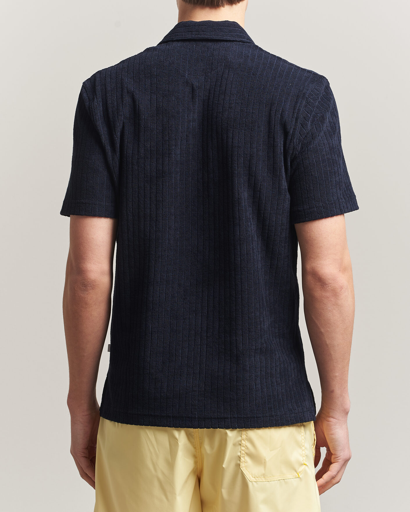 Homme | Polos | Fedeli | Rib Terry Polo Navy