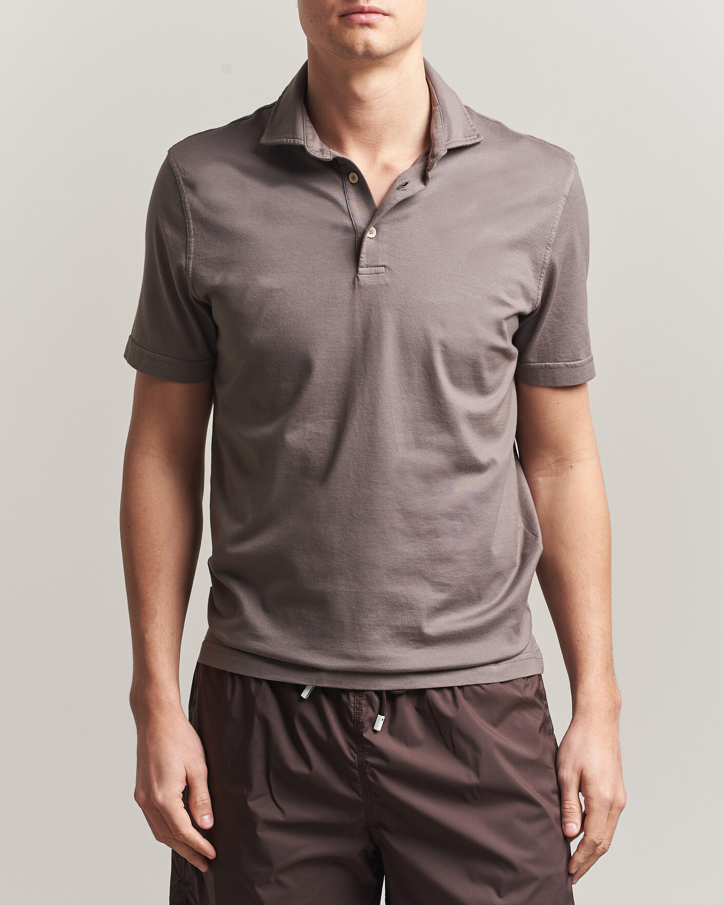 Homme | Polos | Fedeli | Zero Organic Cotton Polo Taupe