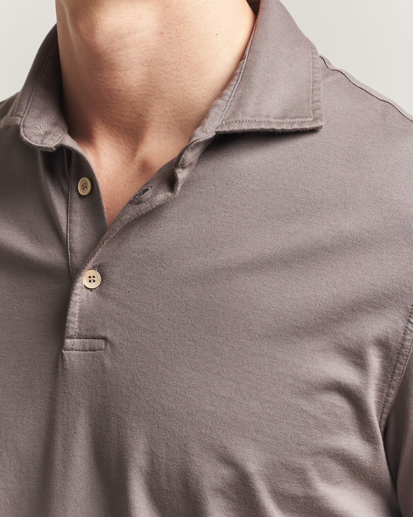 Homme | Polos | Fedeli | Zero Organic Cotton Polo Taupe