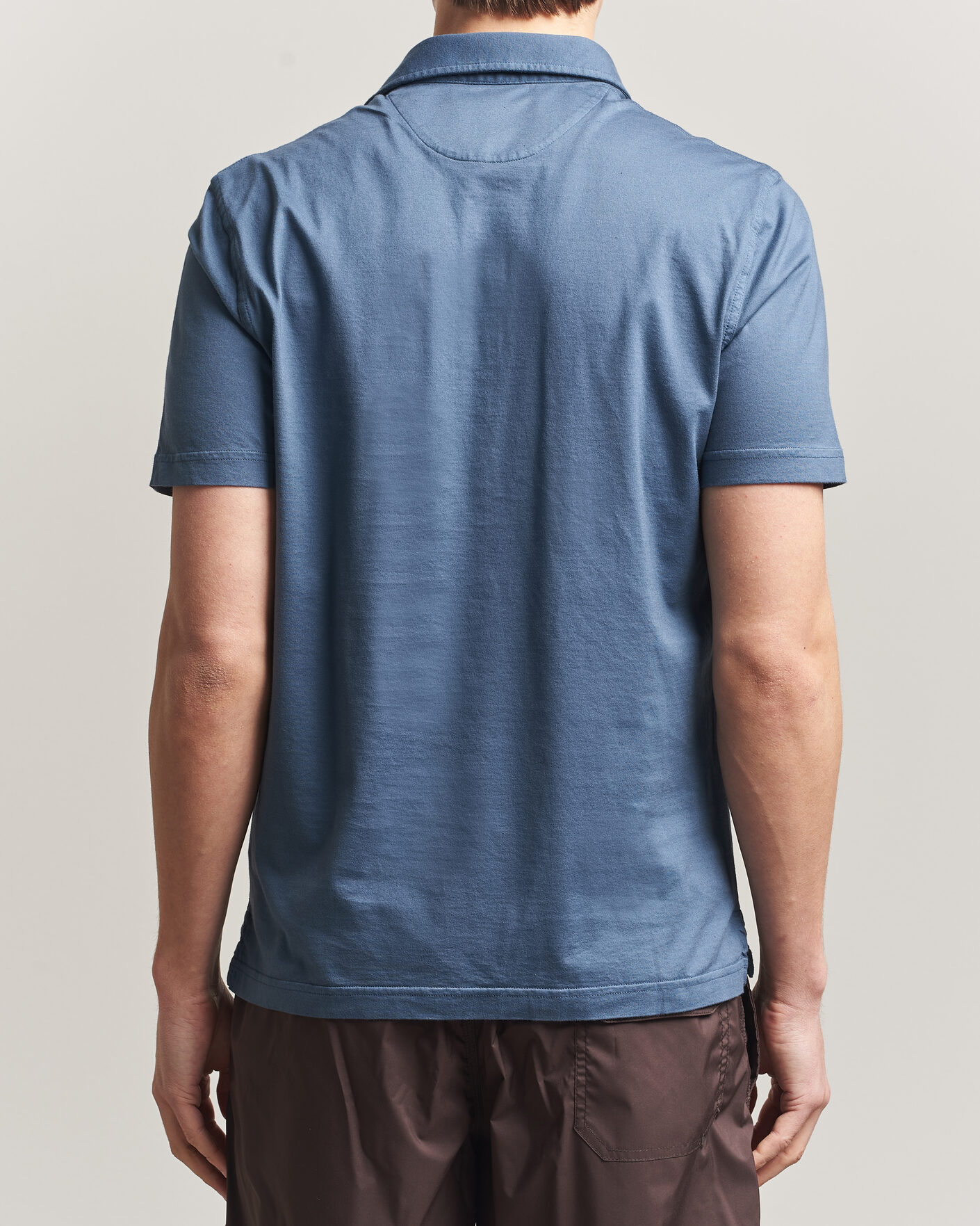 Homme | Polos | Fedeli | Zero Organic Cotton Polo Steel Blue