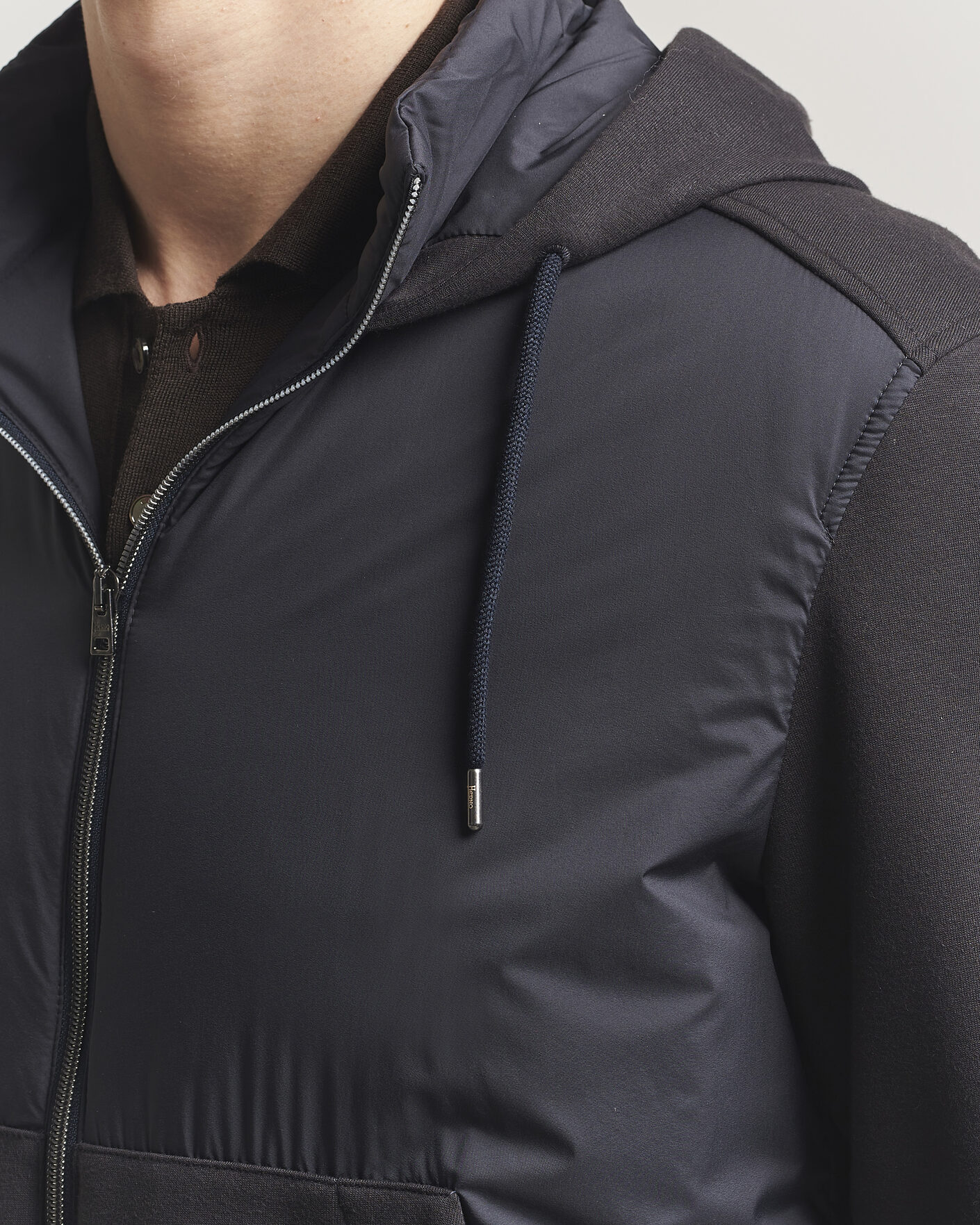 Homme | Manteaux Et Vestes | Herno | Hooded Hybrid Jacket Navy