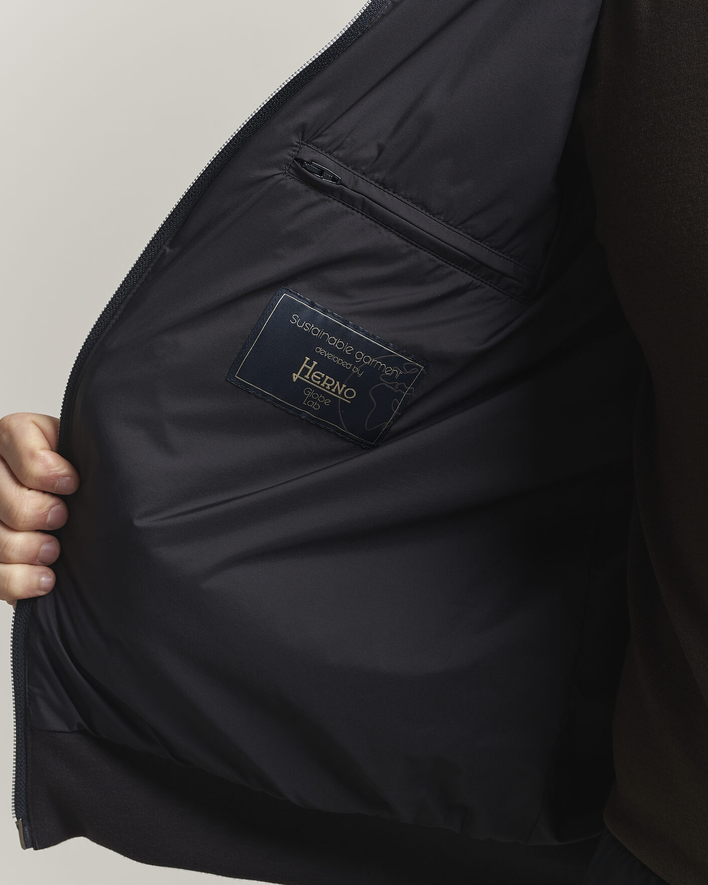 Homme | Manteaux Et Vestes | Herno | Hooded Hybrid Jacket Navy