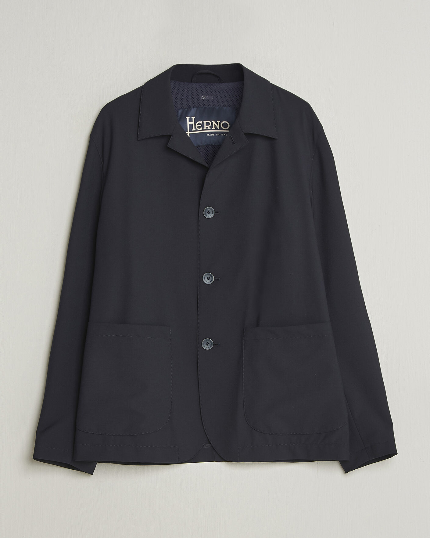 Homme | Manteaux Et Vestes | Herno | Travel Wool Chore Jacket Navy