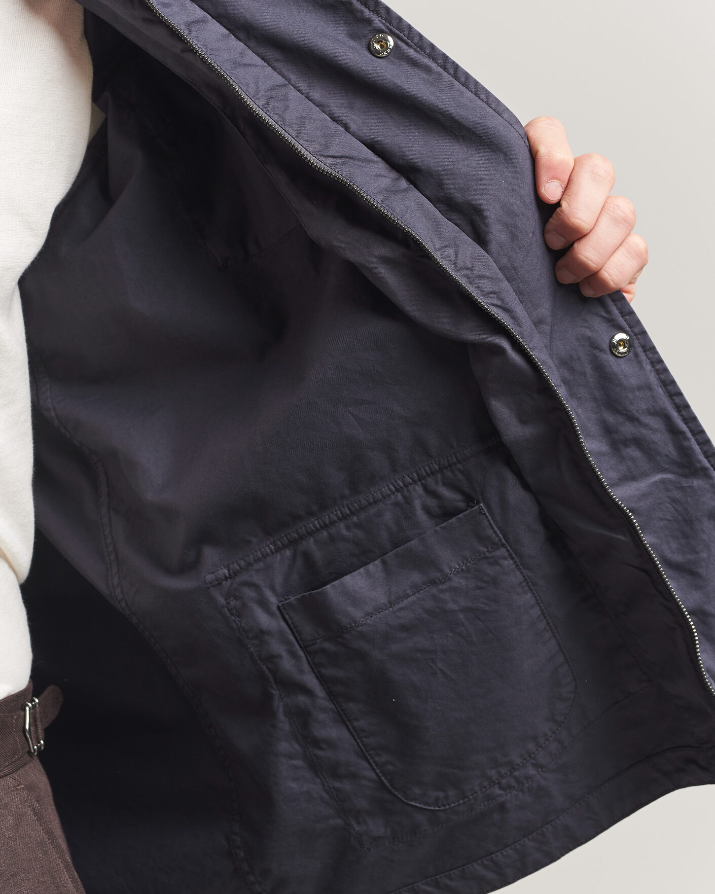 Homme | Manteaux Et Vestes | Herno | Washed Cotton Field Jacket Navy