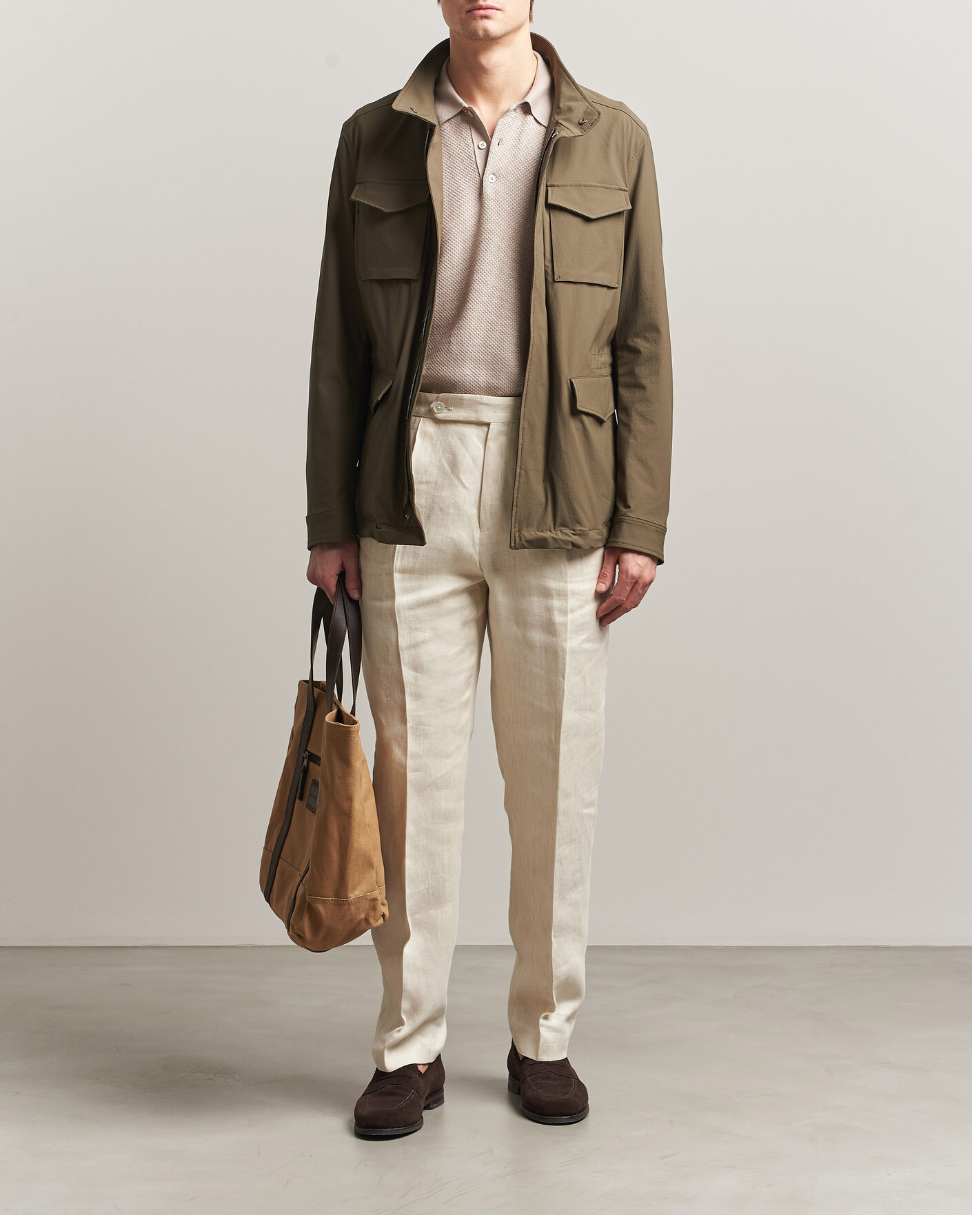 Homme | Manteaux Et Vestes | Herno | Soft Nylon Field Jacket Military