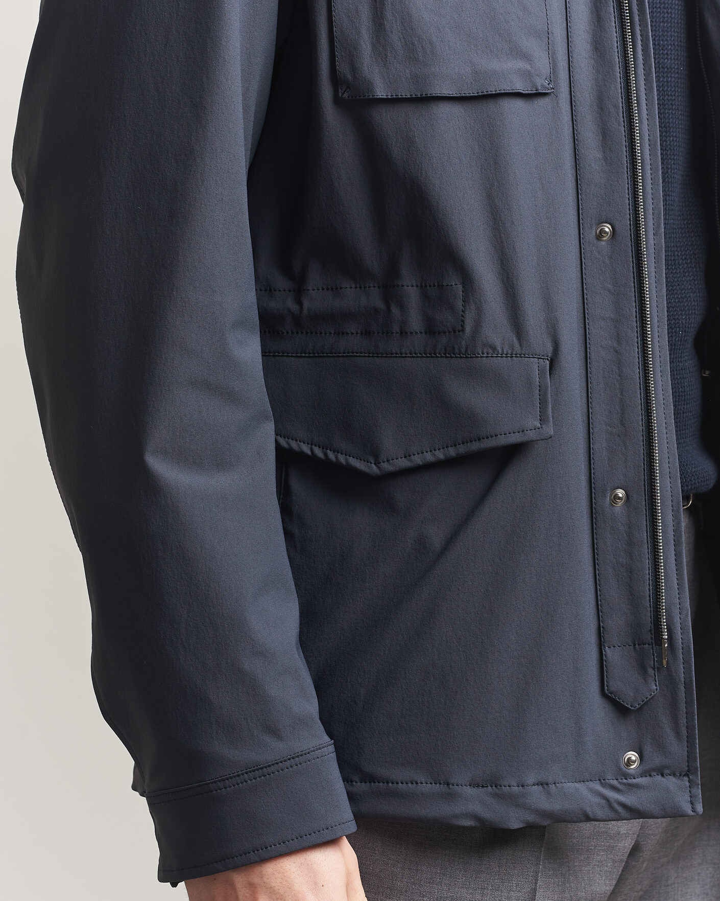 Homme | Manteaux Et Vestes | Herno | Soft Nylon Field Jacket Navy