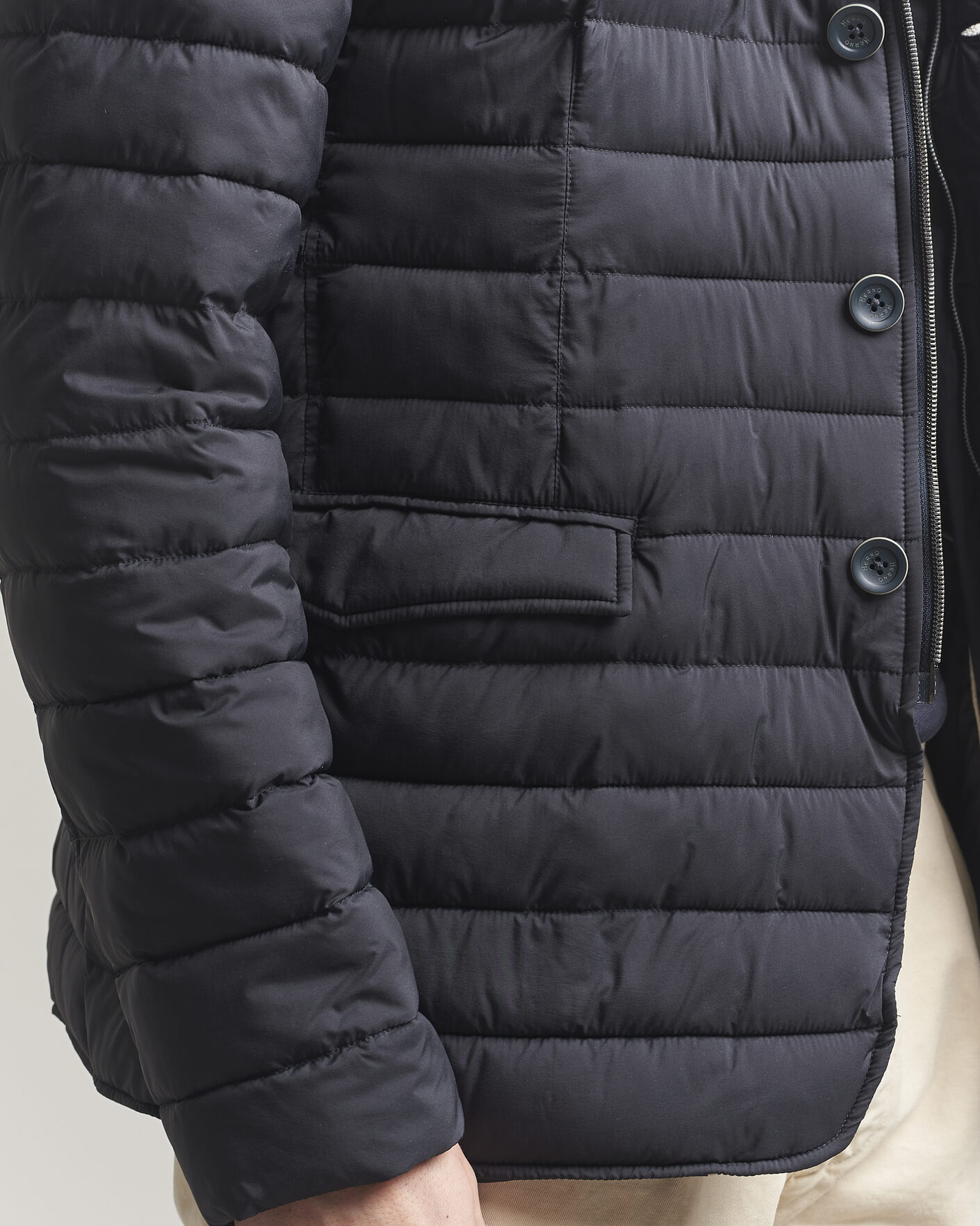 Homme | Manteaux Et Vestes | Herno | Nuage Matt Nylon Blazer Navy