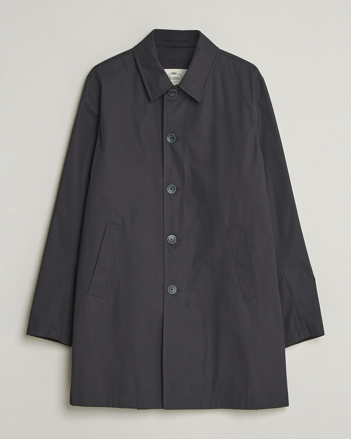 Homme | Manteaux Et Vestes | Herno | Cotton Car Coat Navy