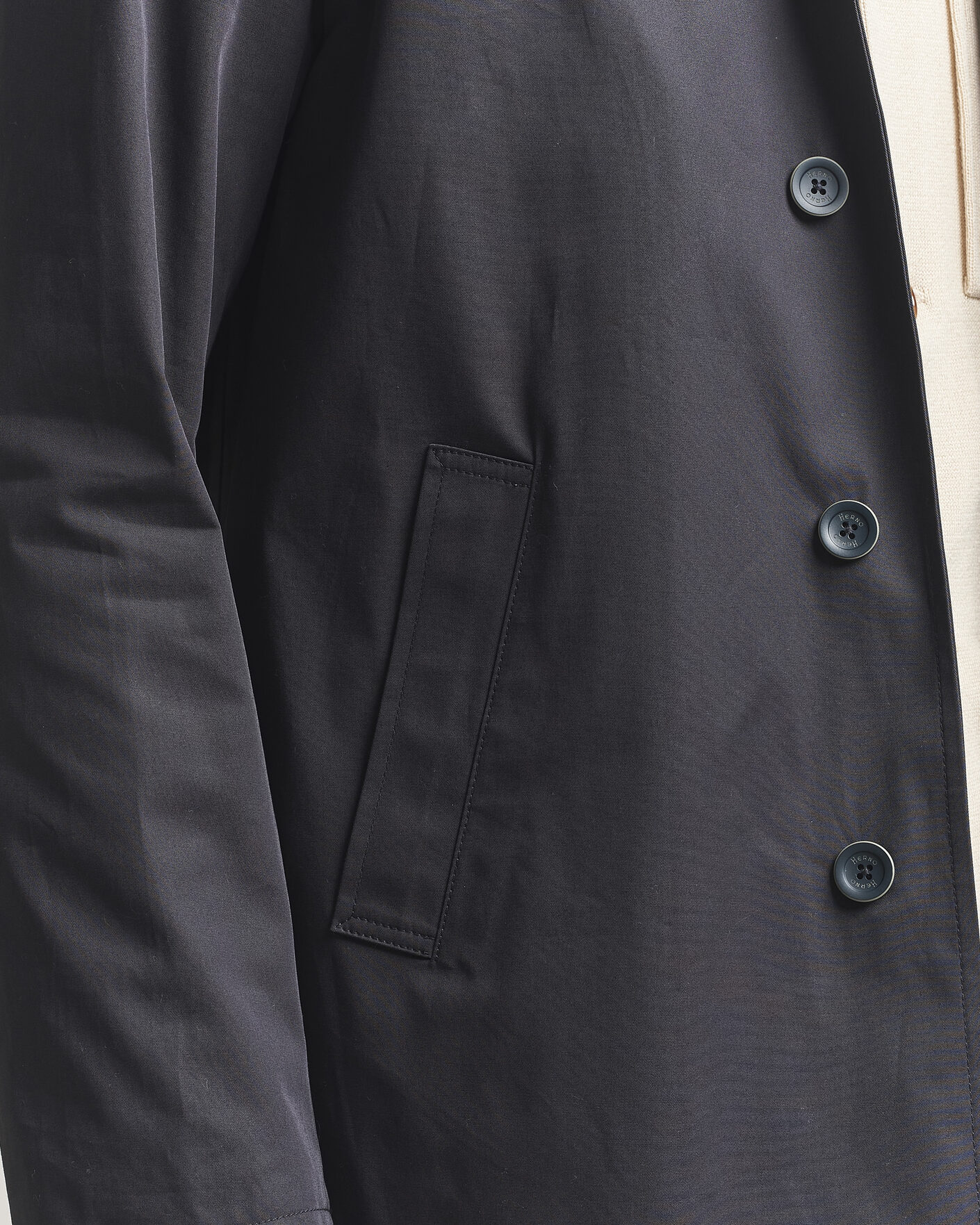 Homme | Manteaux Et Vestes | Herno | Cotton Car Coat Navy