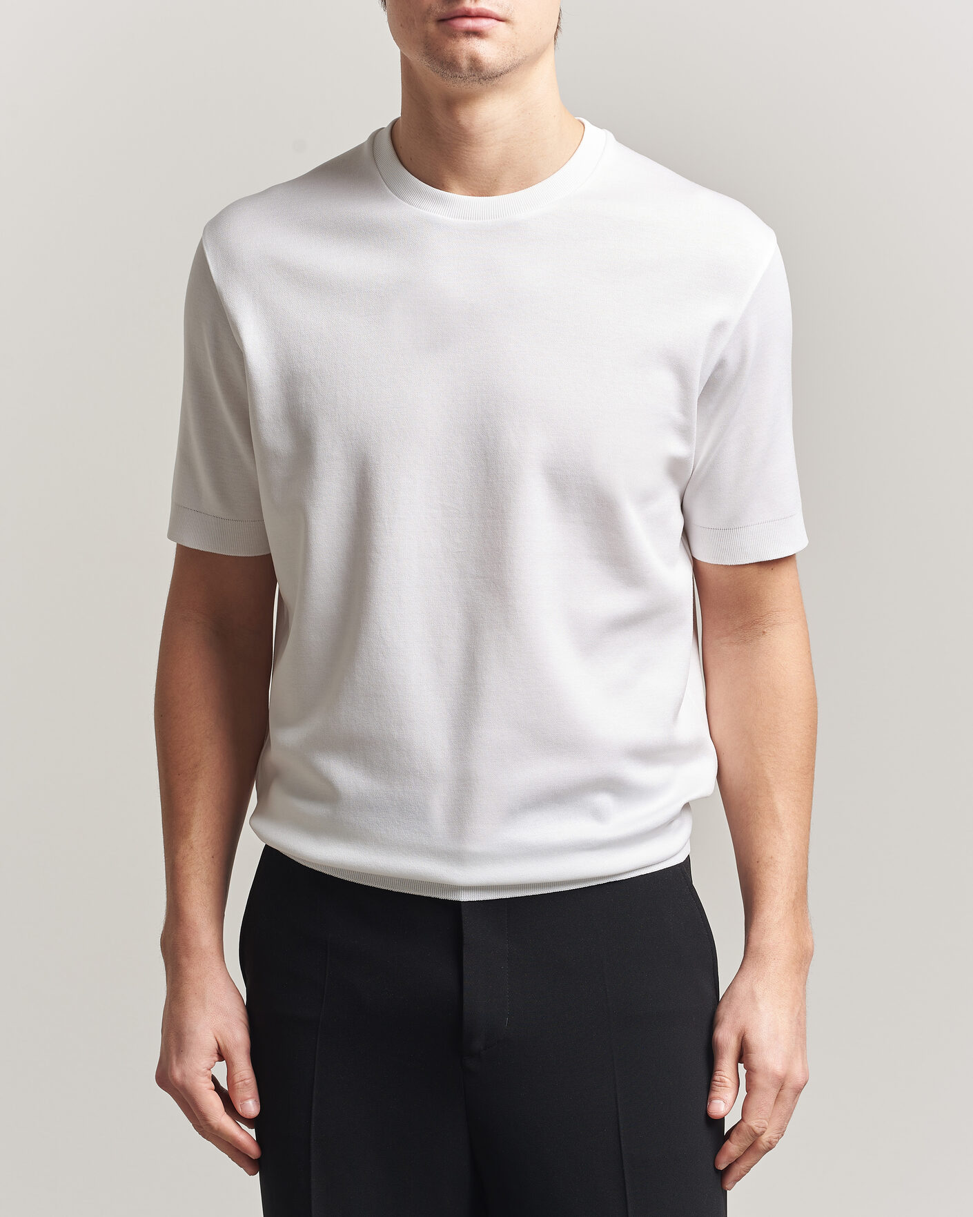 Homme | T-shirts | Herno | Micro Piquet T-Shirt White