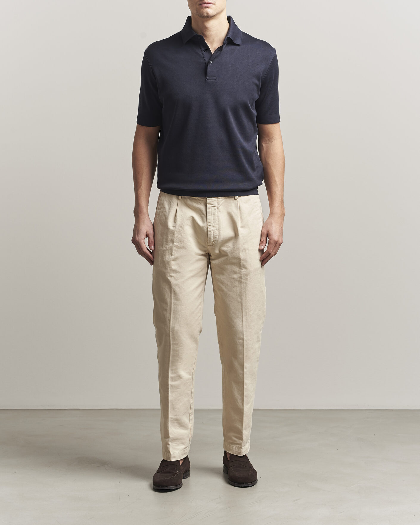 Homme | Polos | Herno | Micro Piquet Polo Navy