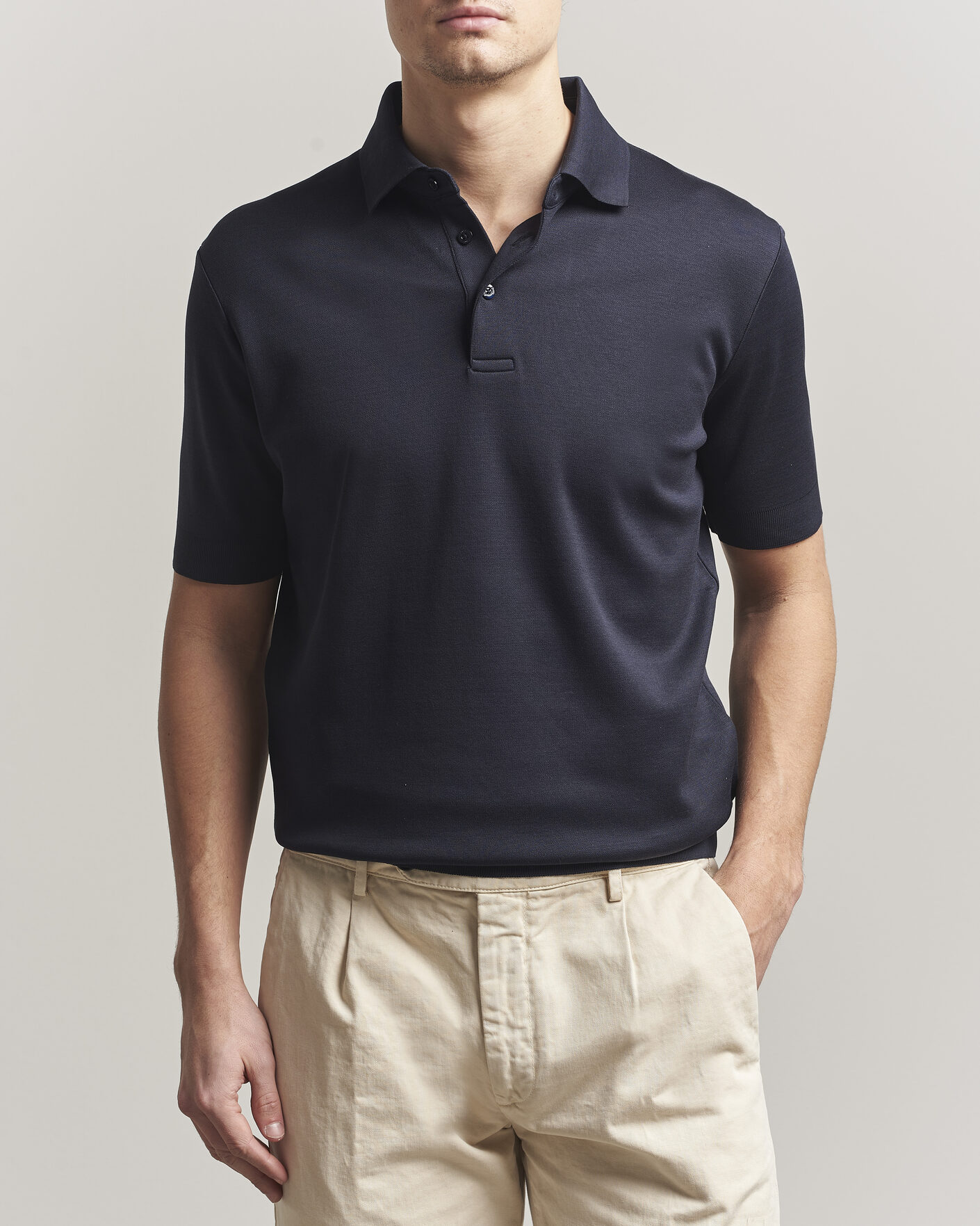 Homme | Polos | Herno | Micro Piquet Polo Navy