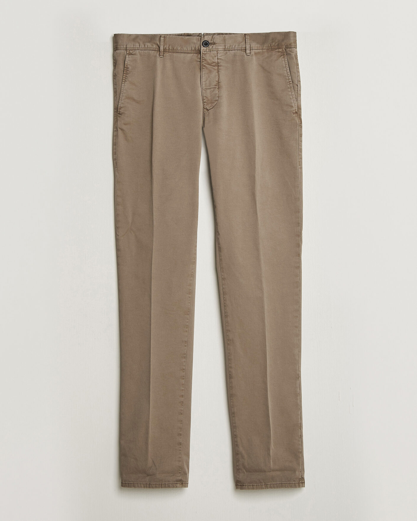 Homme | Pantalons | Incotex | Slim Fit Garment Dyed Slacks Taupe