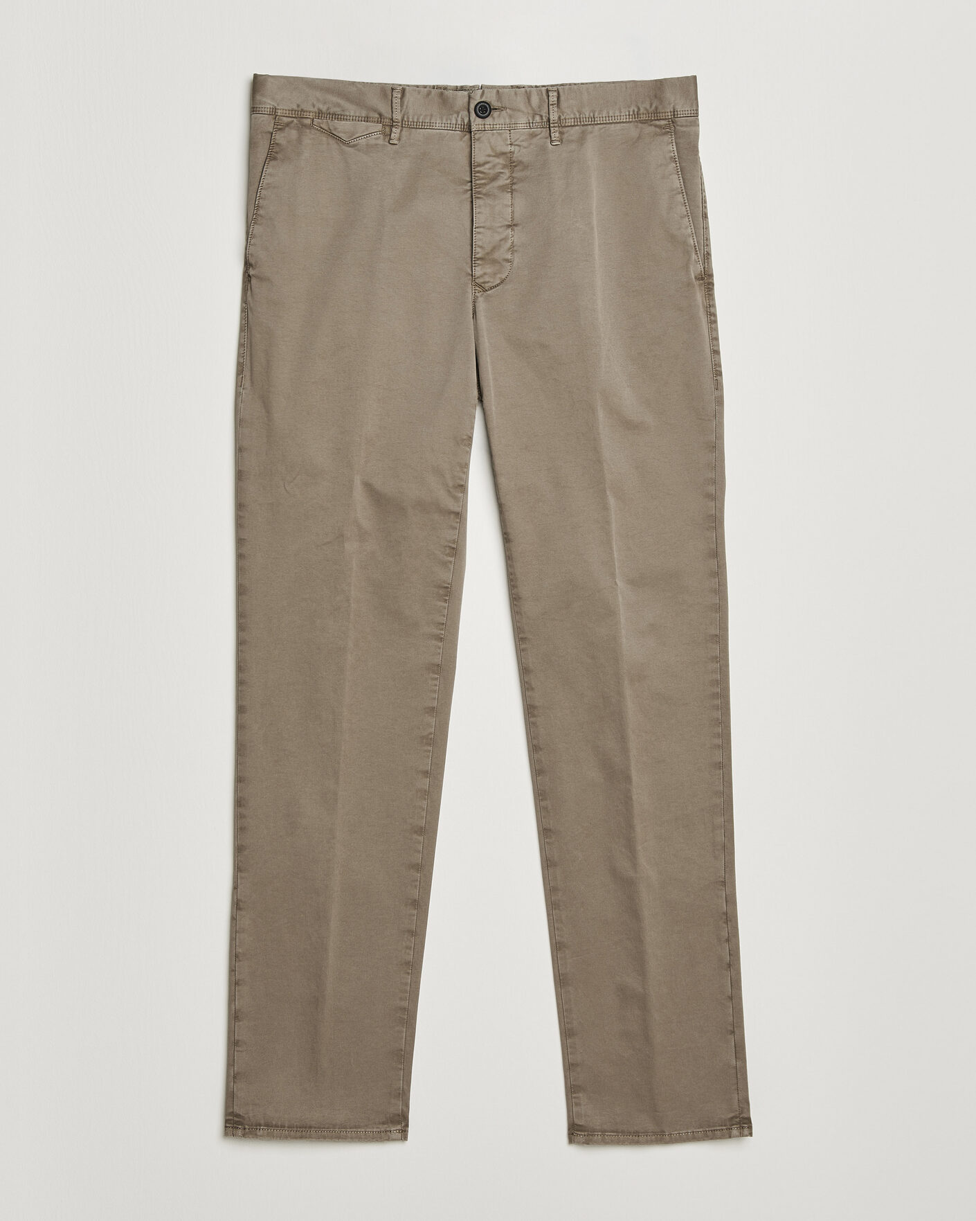 Homme | Pantalons | Incotex | Regular Fit Garment Dyed Slacks Brown